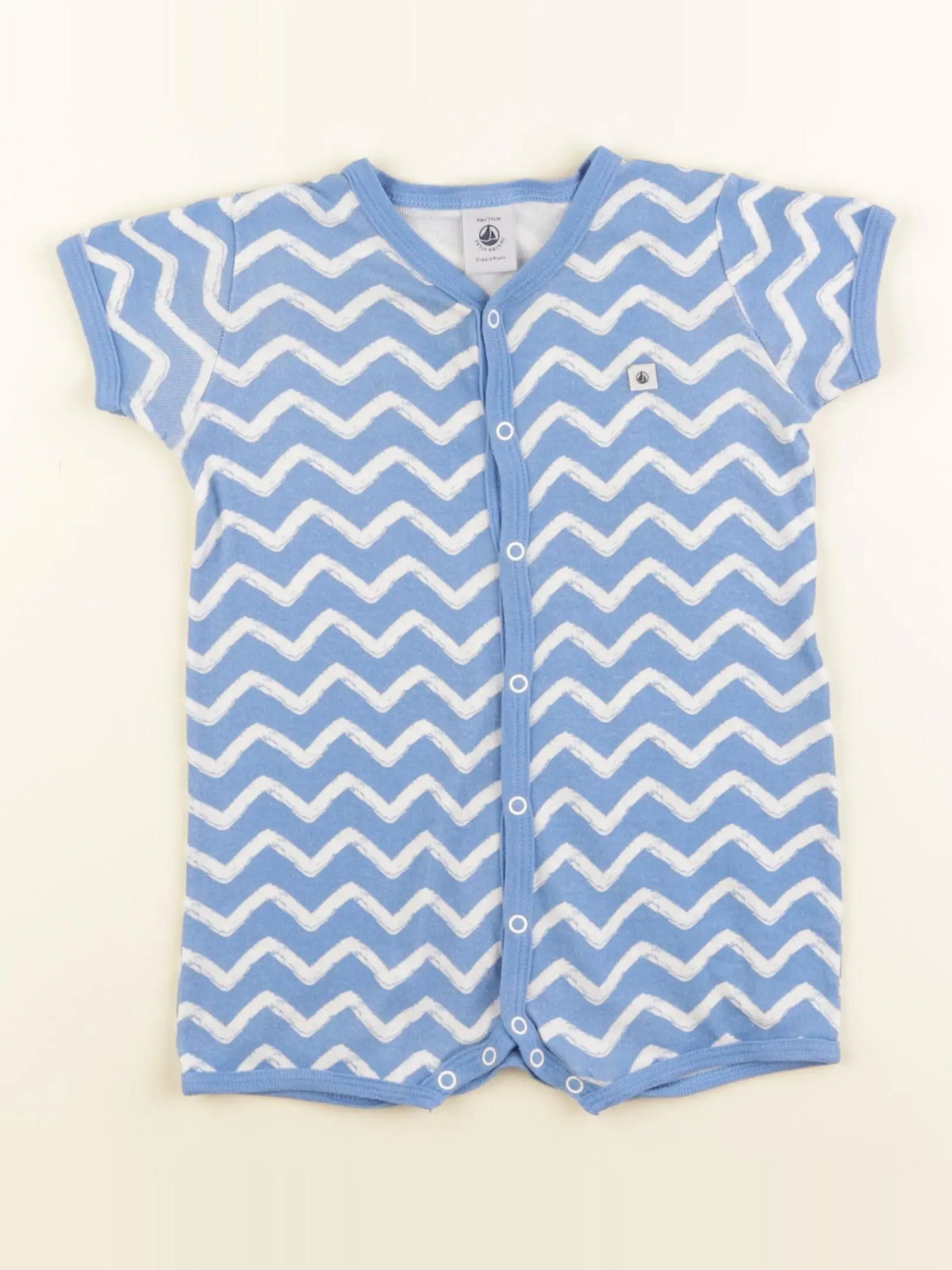 Petit Bateau - pyjama coton bleu - 9 mois