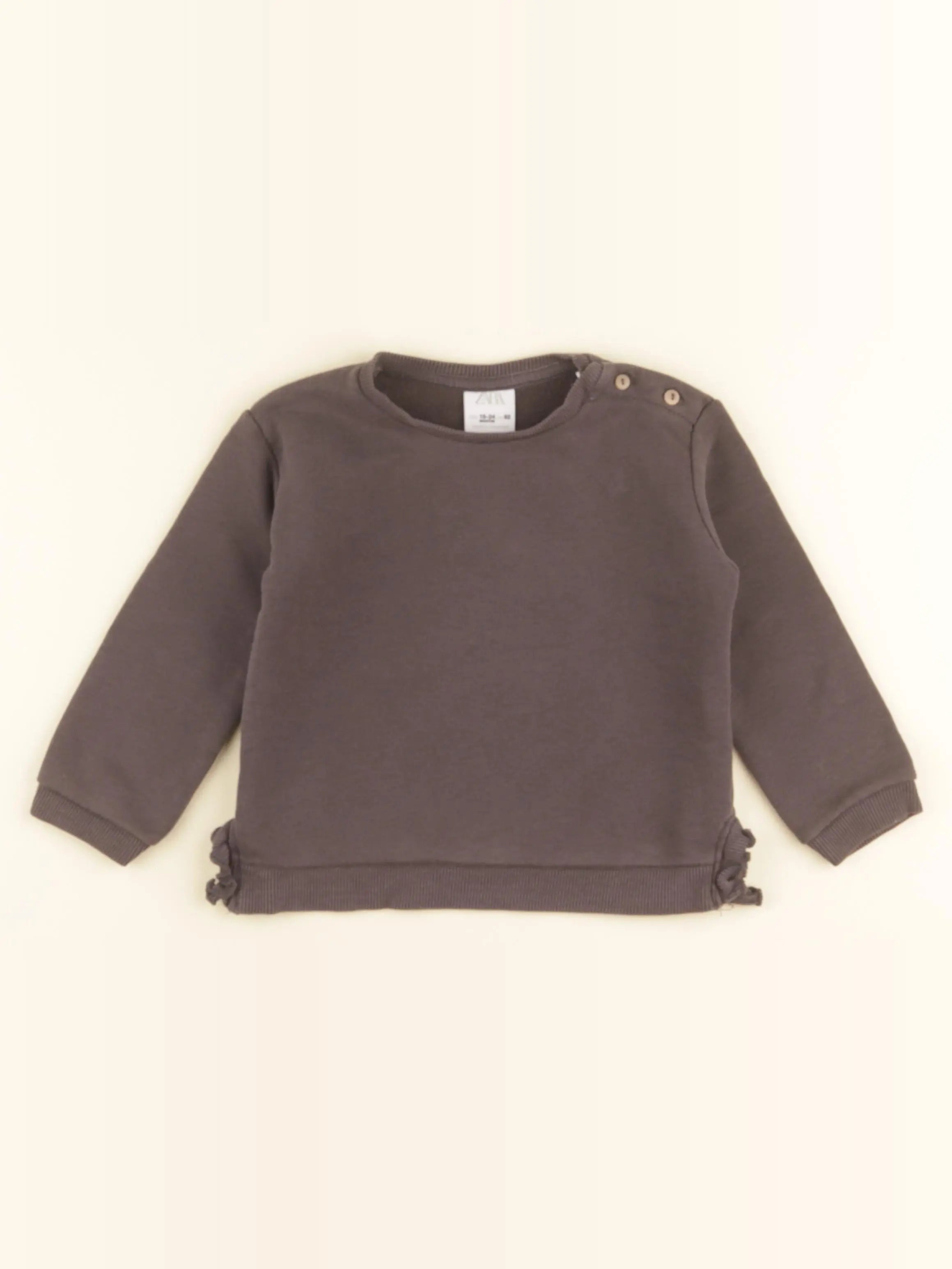 Zara - sweat gris - 18/24 mois