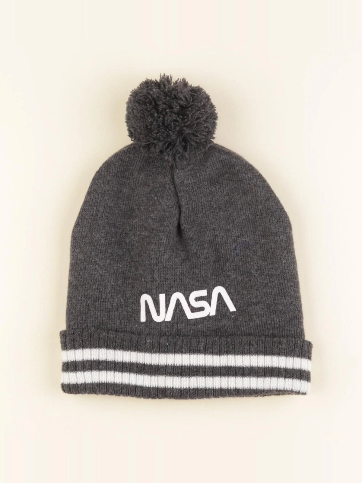 Vertbaudet - bonnet gris, blanc - 12 ans