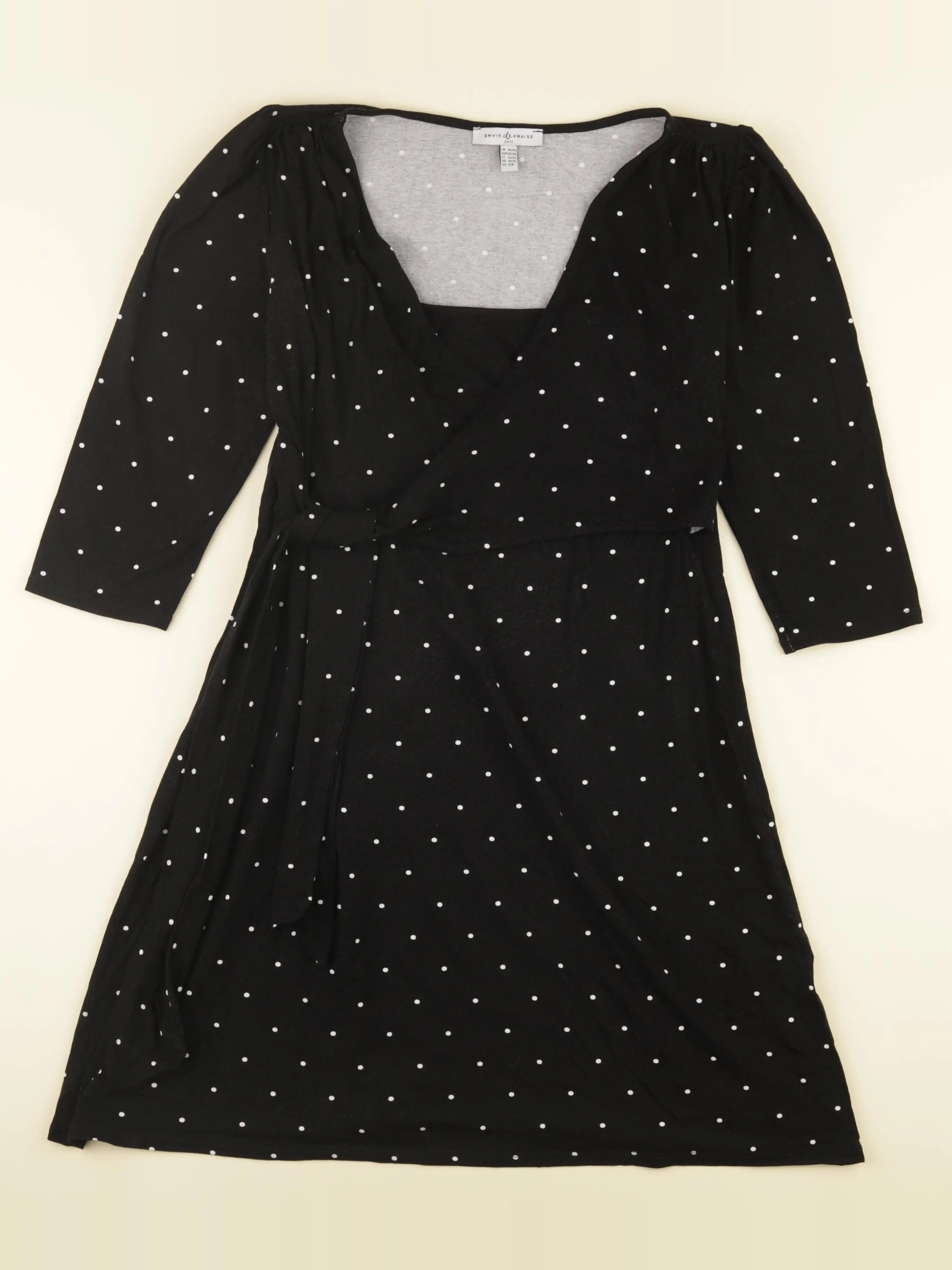 Envie de fraise - robe grossesse noir, blanc - 38 à 40