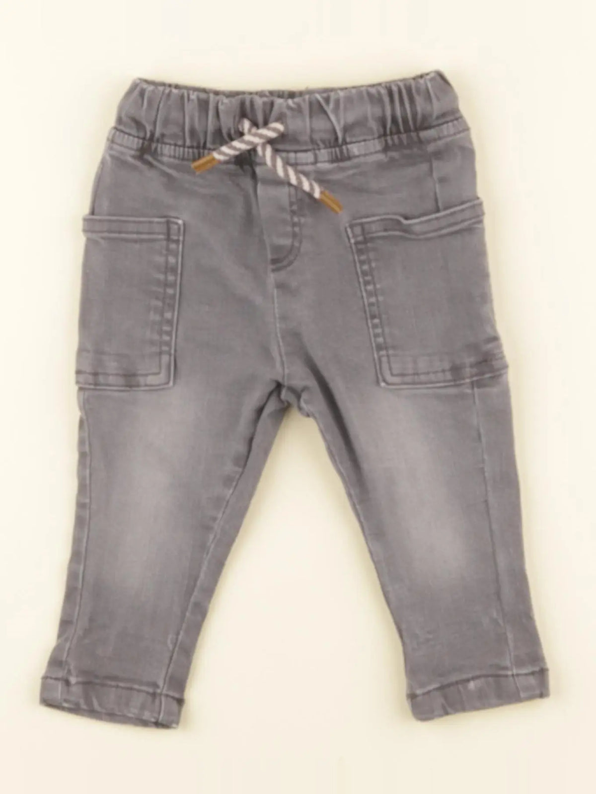 Vertbaudet - jean gris - 6 mois