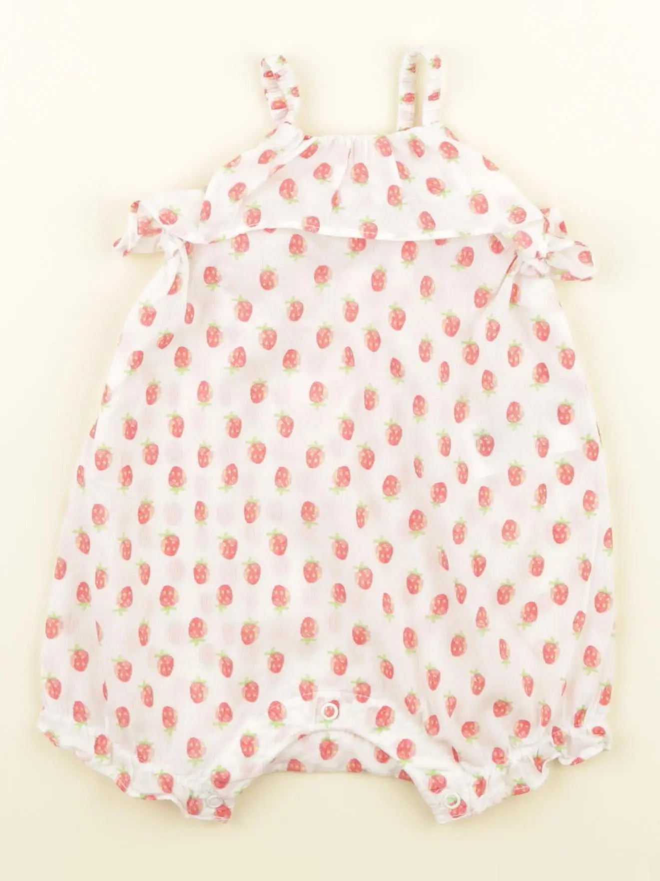 H&M - combinaison blanc, rouge - 1/2 mois