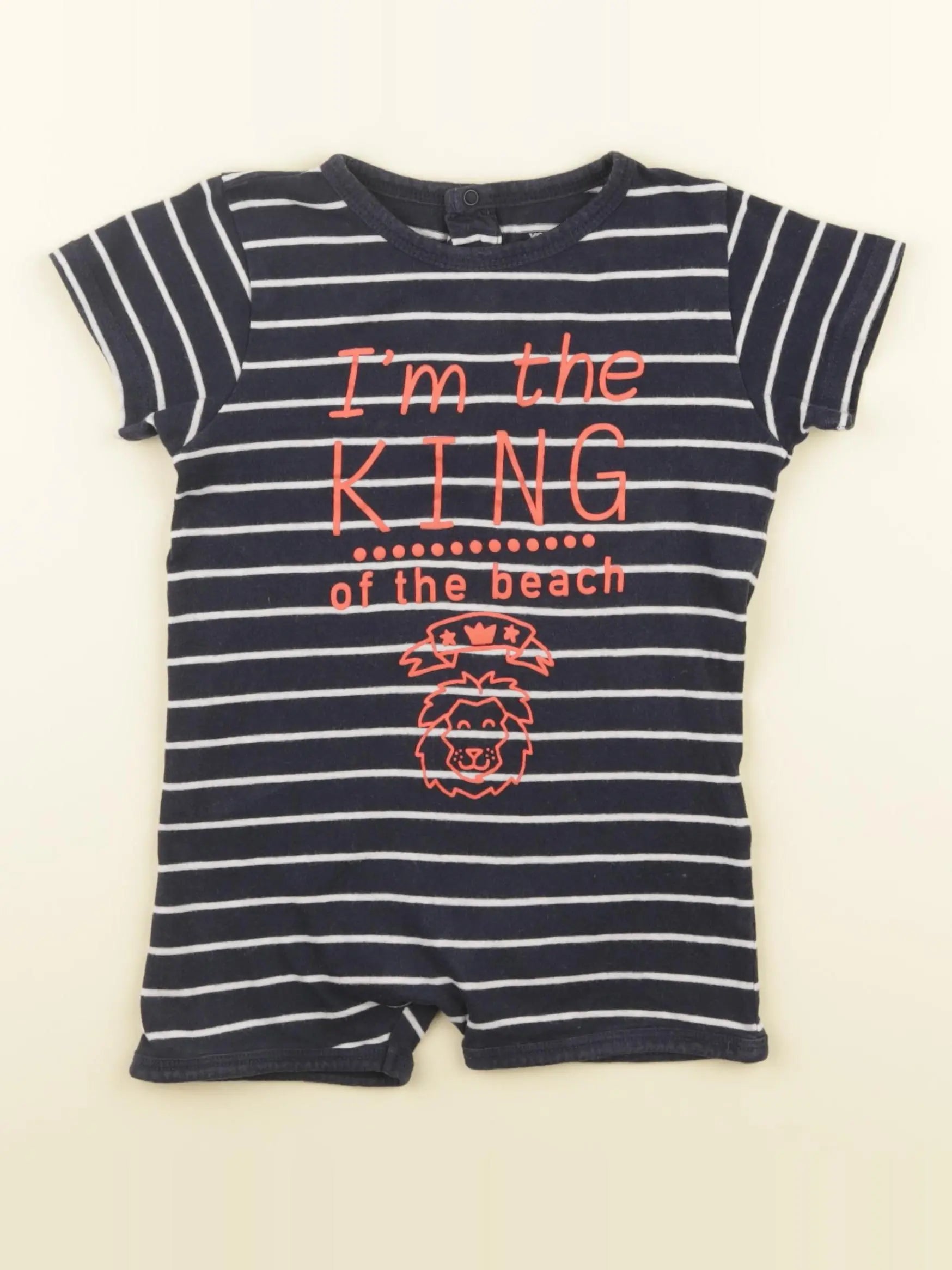 Vertbaudet - combinaison bleu, blanc - 24 mois