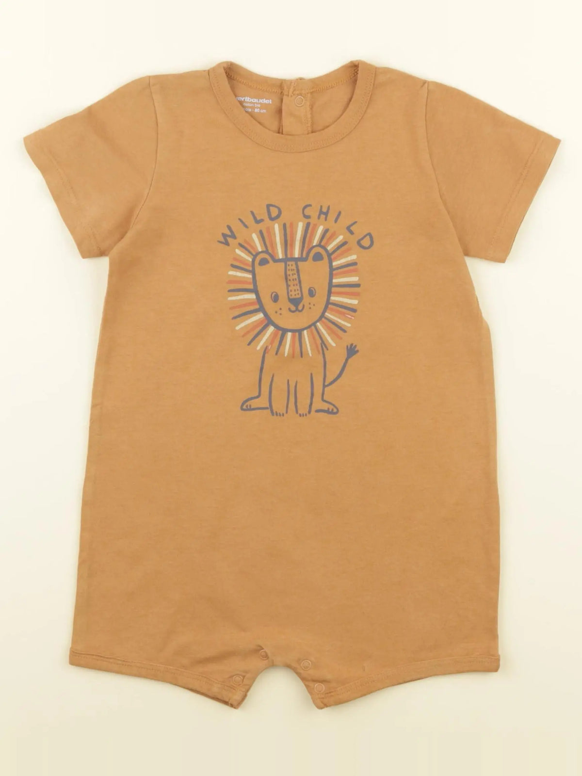 Vertbaudet - pyjama coton marron - 24 mois