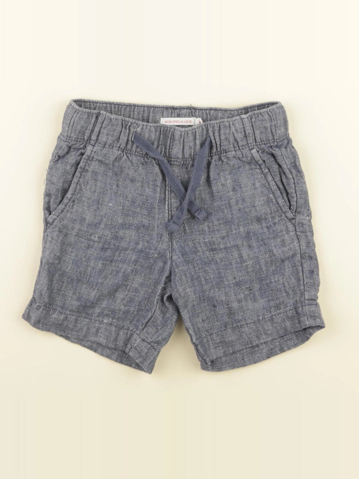 Monoprix - short bleu - 4 ans