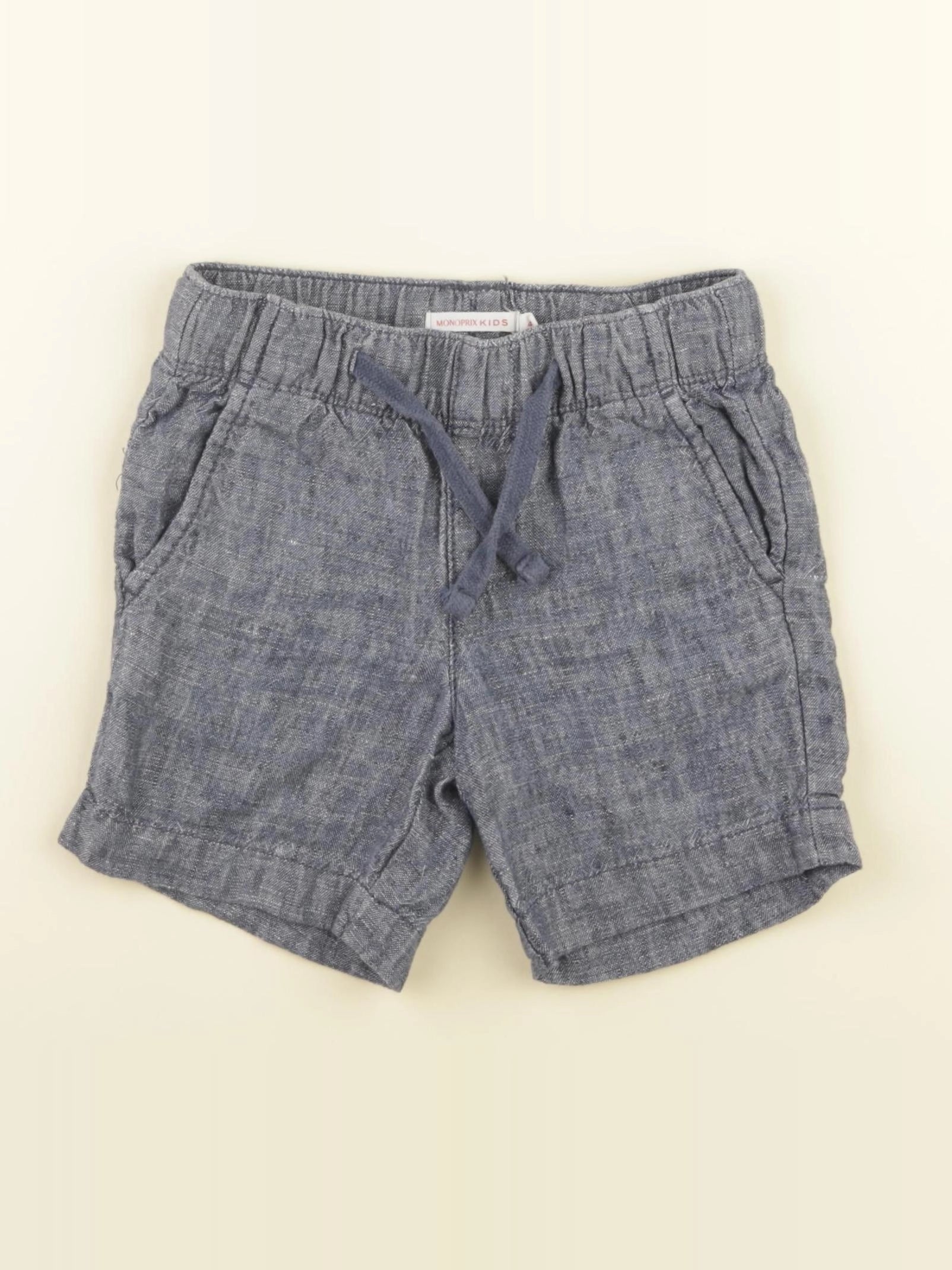 Monoprix - short bleu - 4 ans