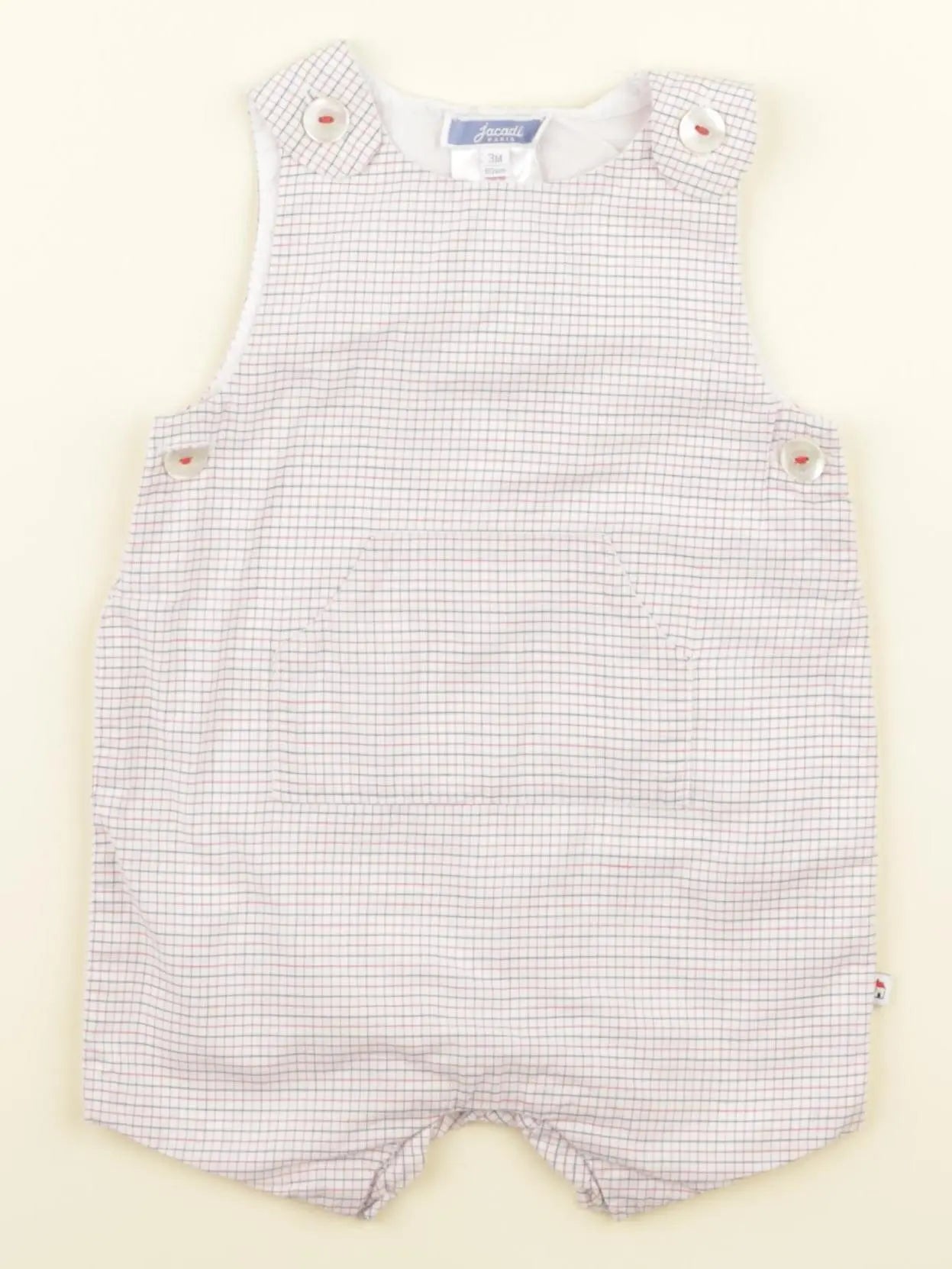 Jacadi - combinaison blanc, bleu, rouge - 3 mois