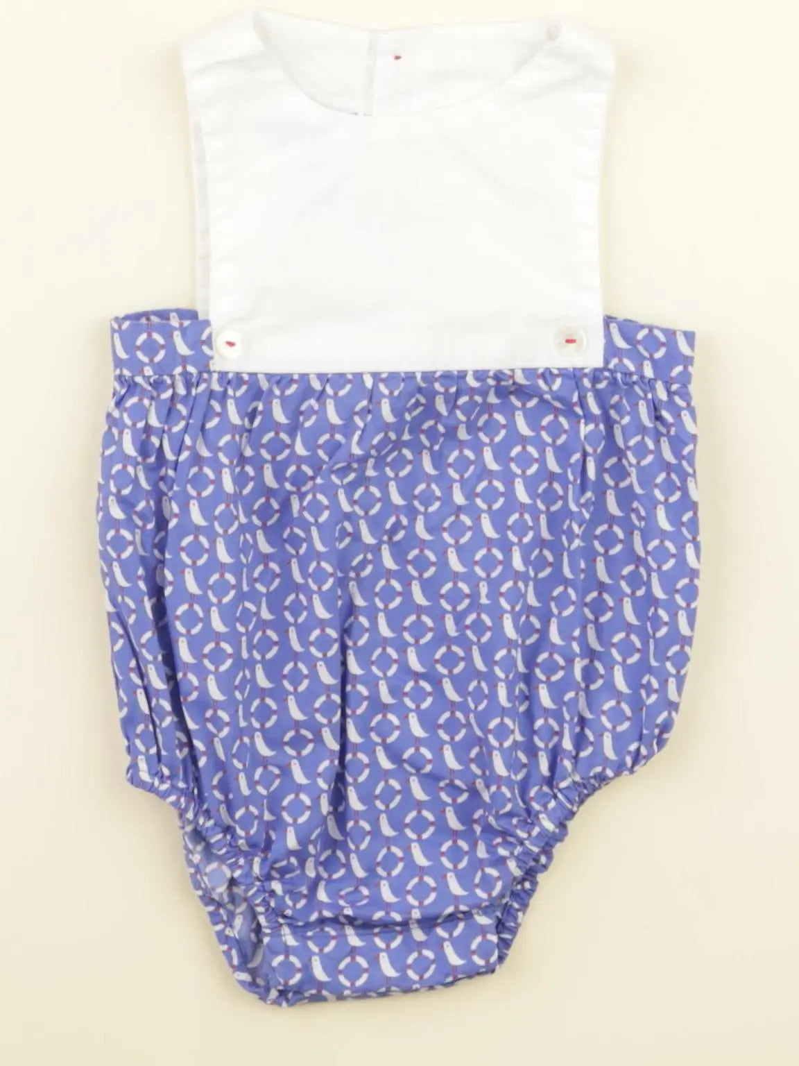 Jacadi - combinaison bleu, blanc - 3 mois