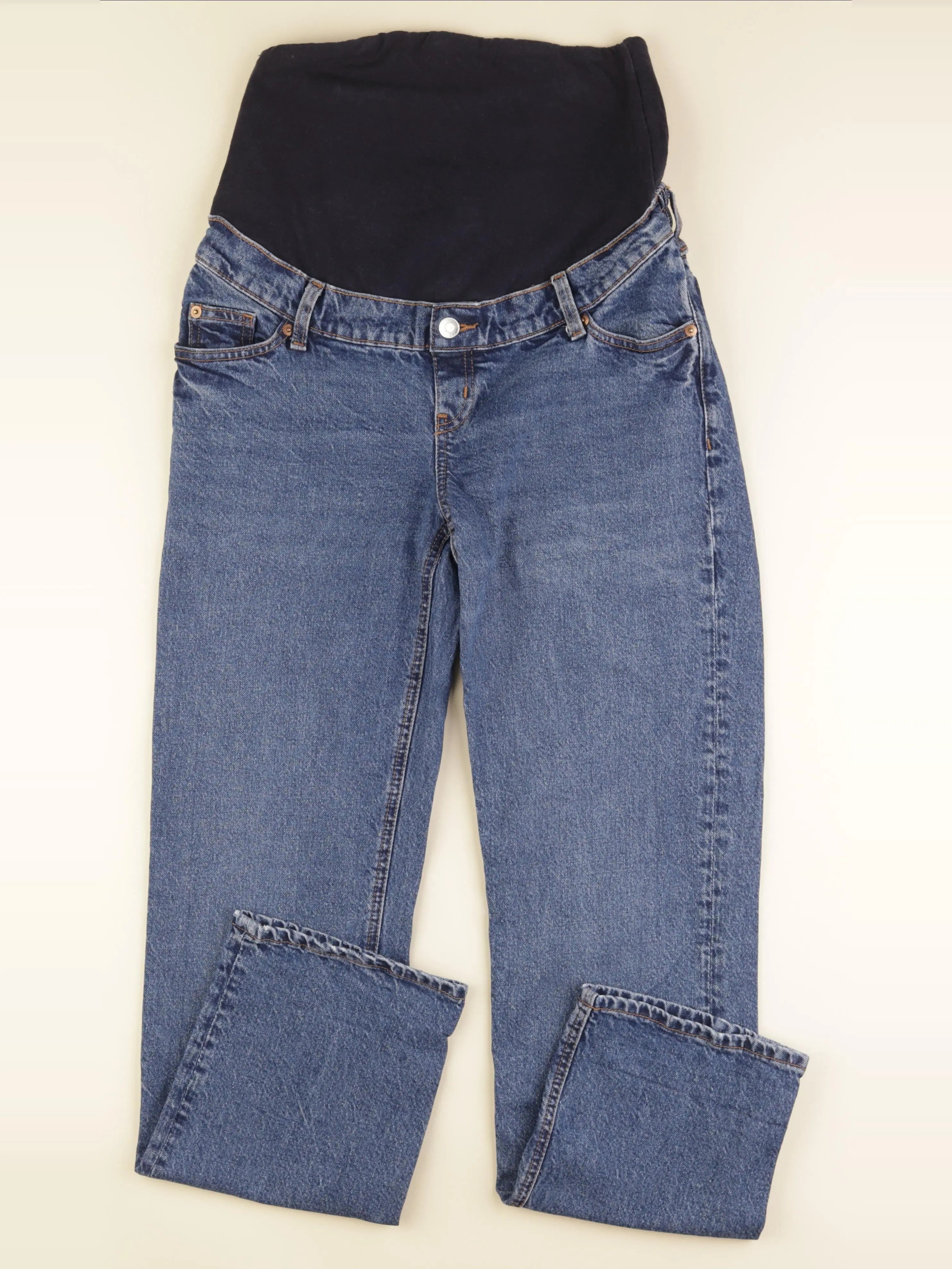 H&M - jean grossesse bleu - s