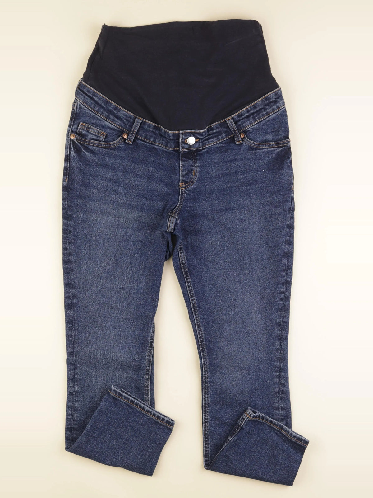 H&M - jean grossesse bleu - s