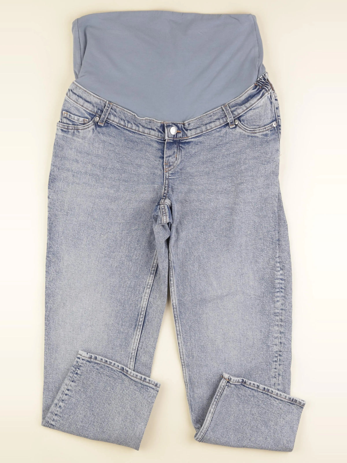 H&M - jean grossesse bleu - l