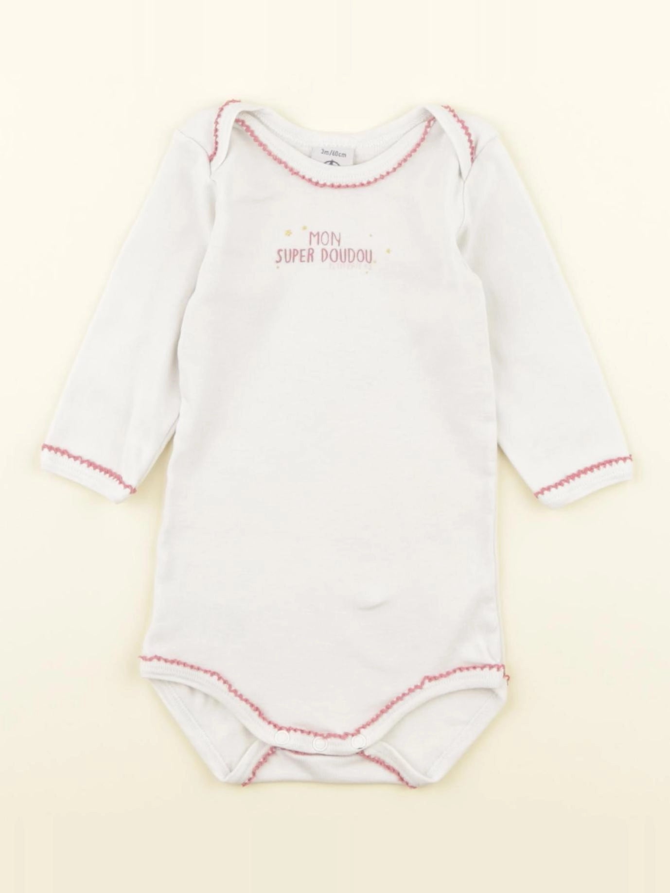 Petit Bateau - body blanc - 3 mois