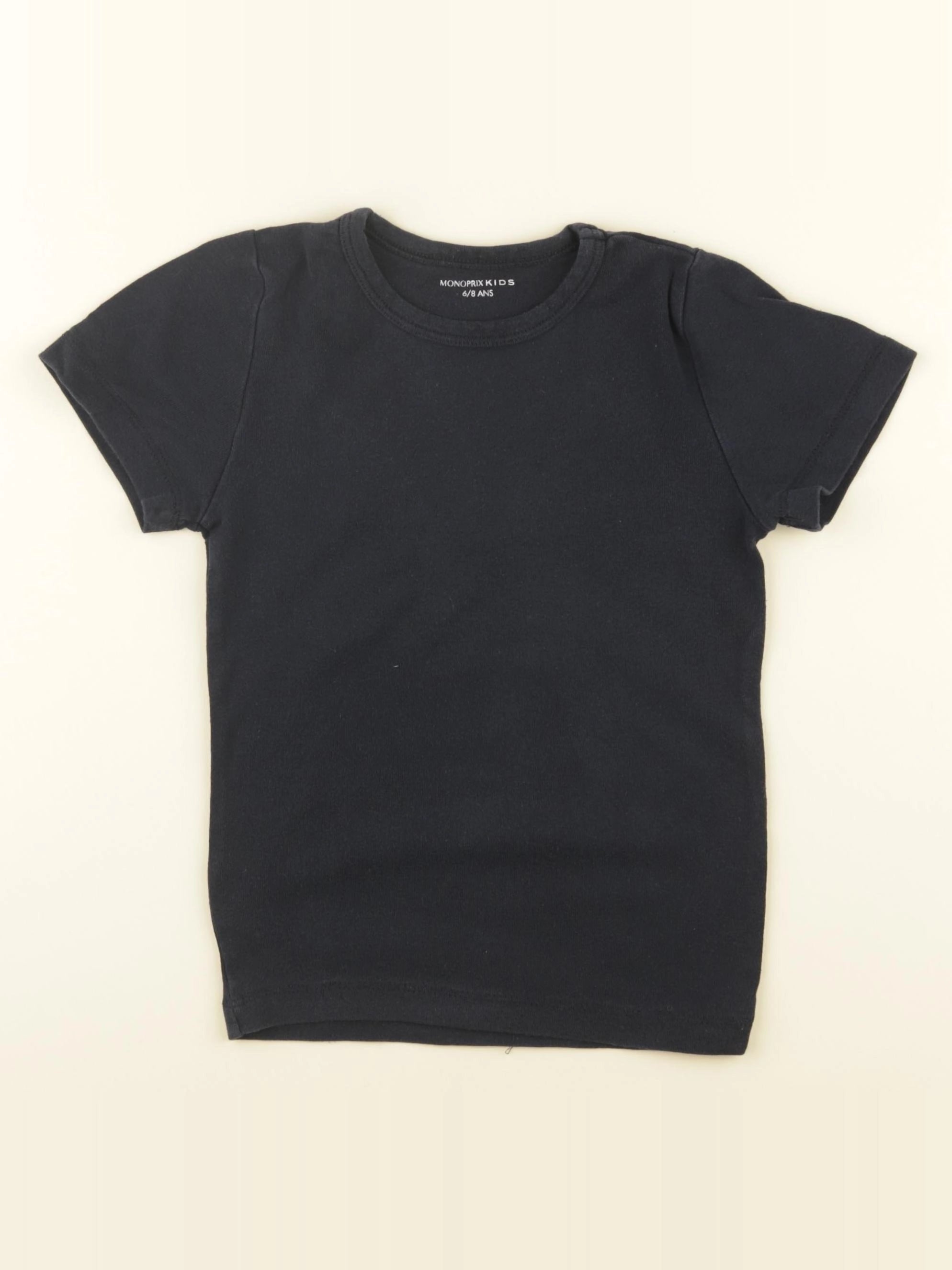 Monoprix - tee-shirt noir - 6/8 ans