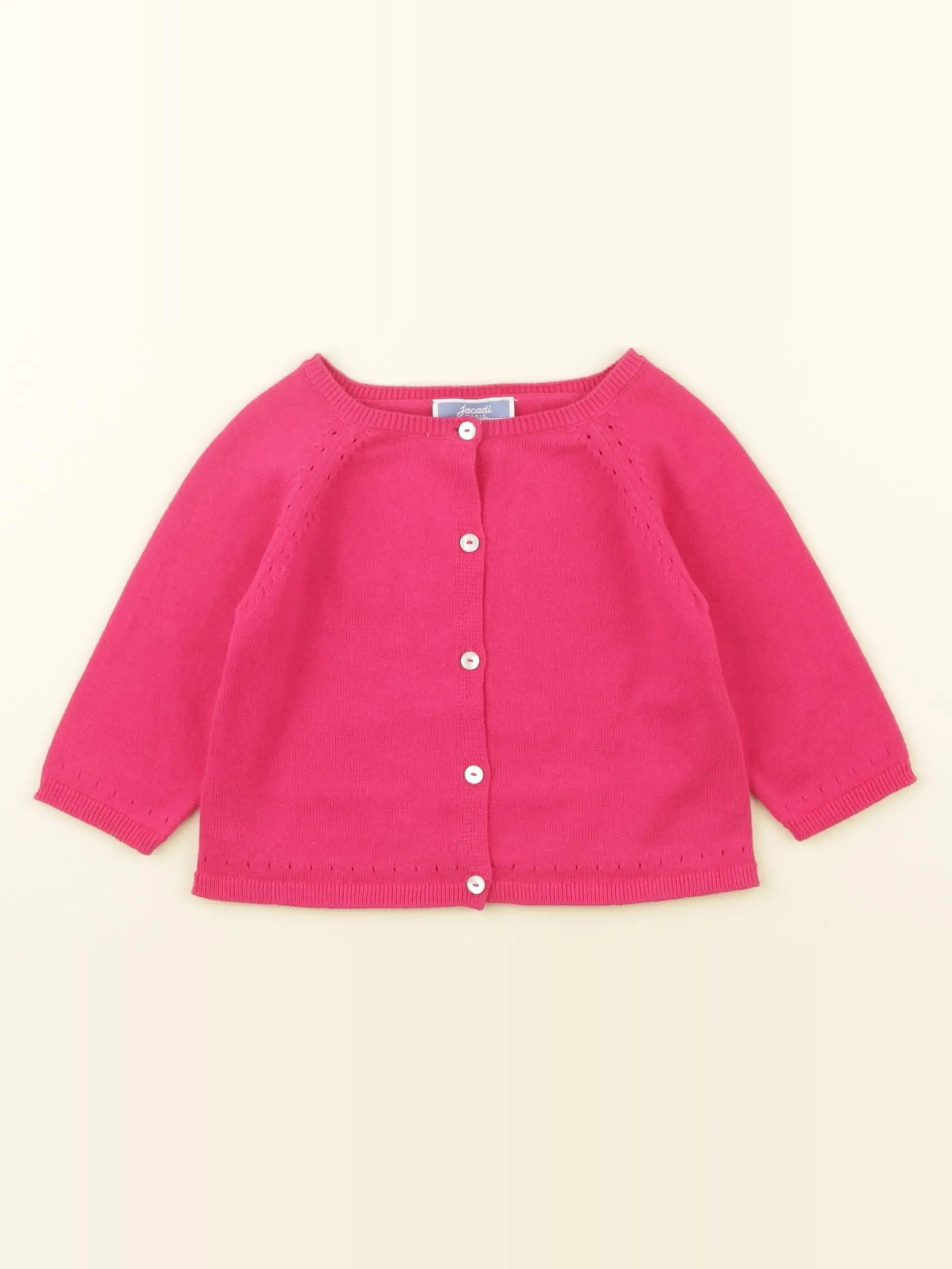 Jacadi - gilet rose - 6 mois