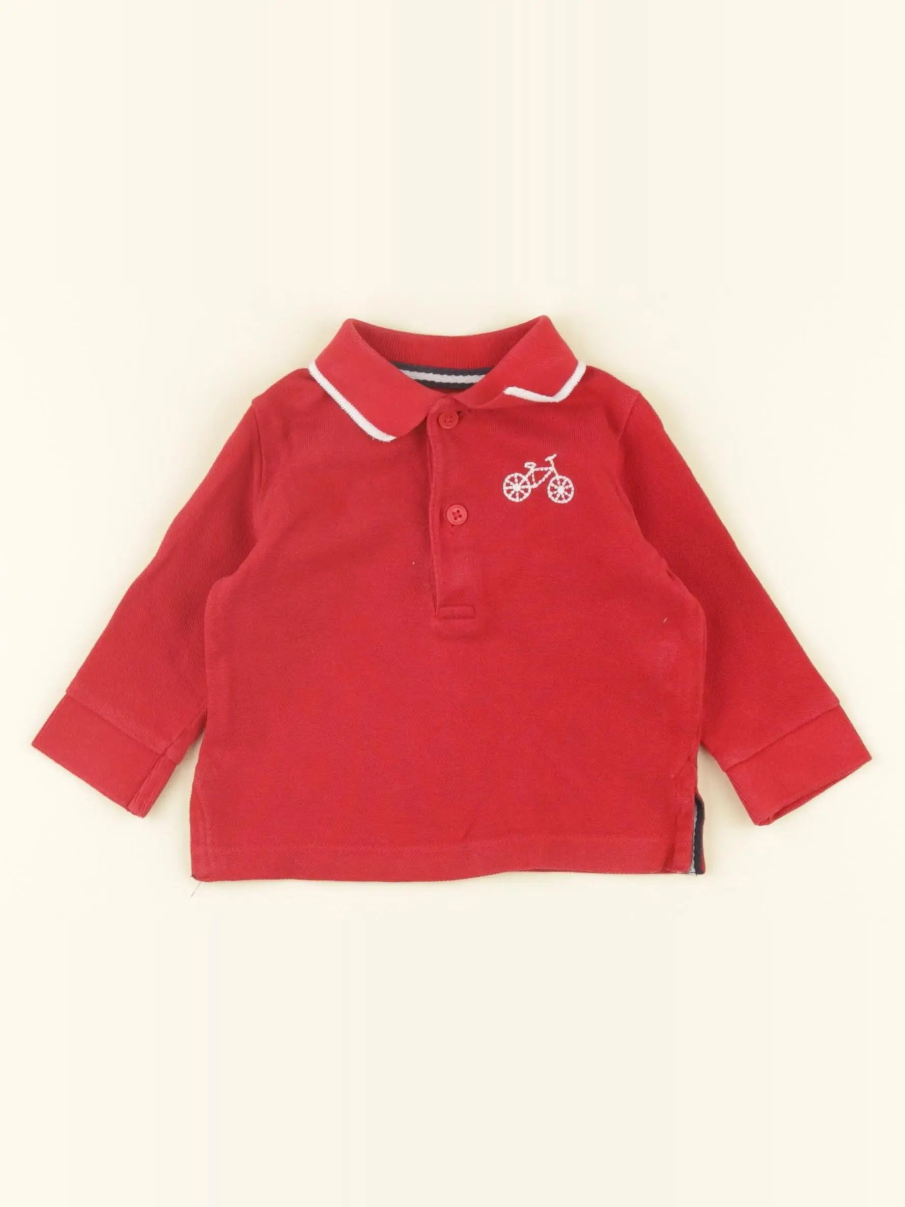 Boutchou - polo rouge - 6 mois