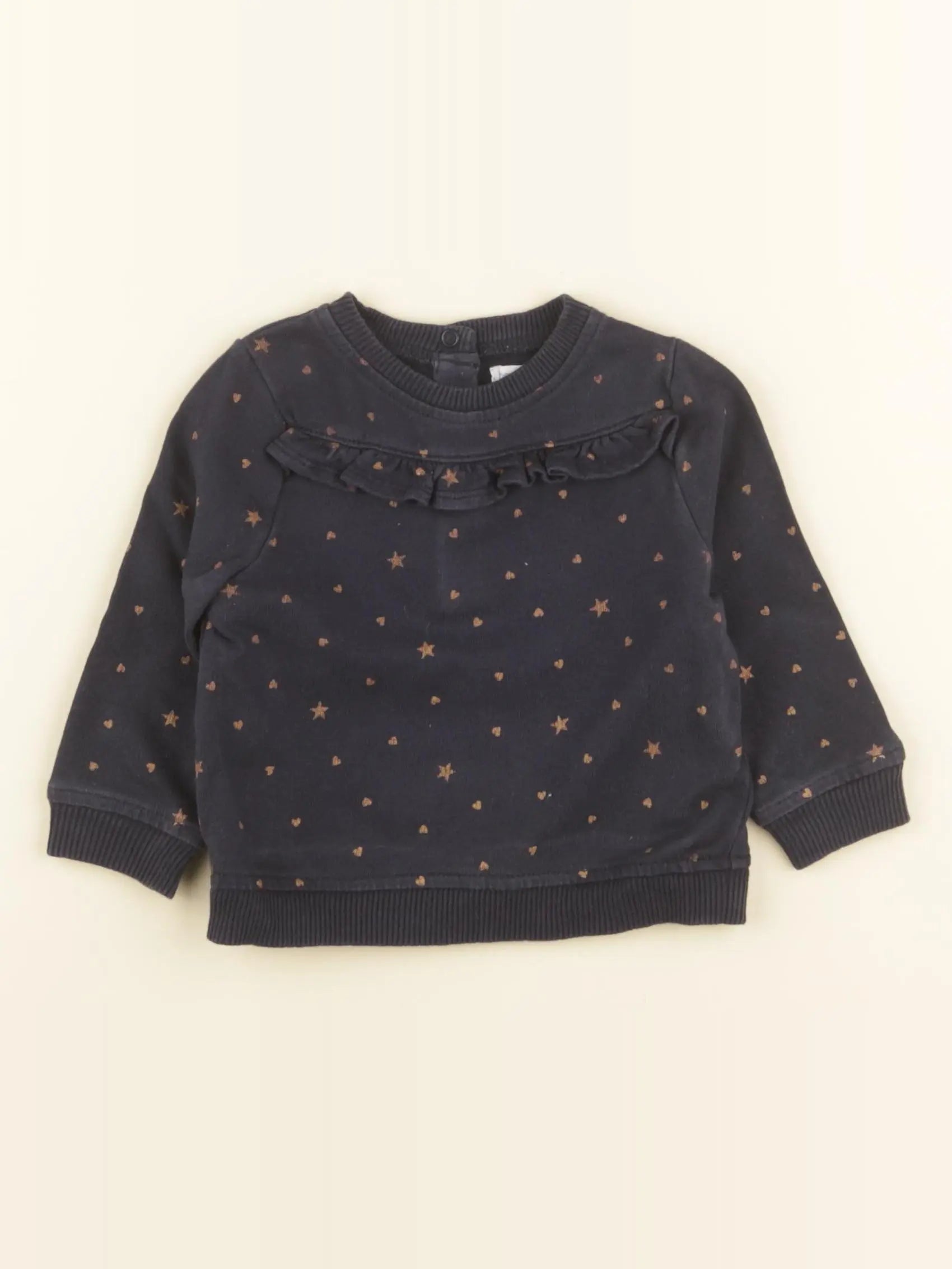Boutchou - sweat bleu - 6 mois