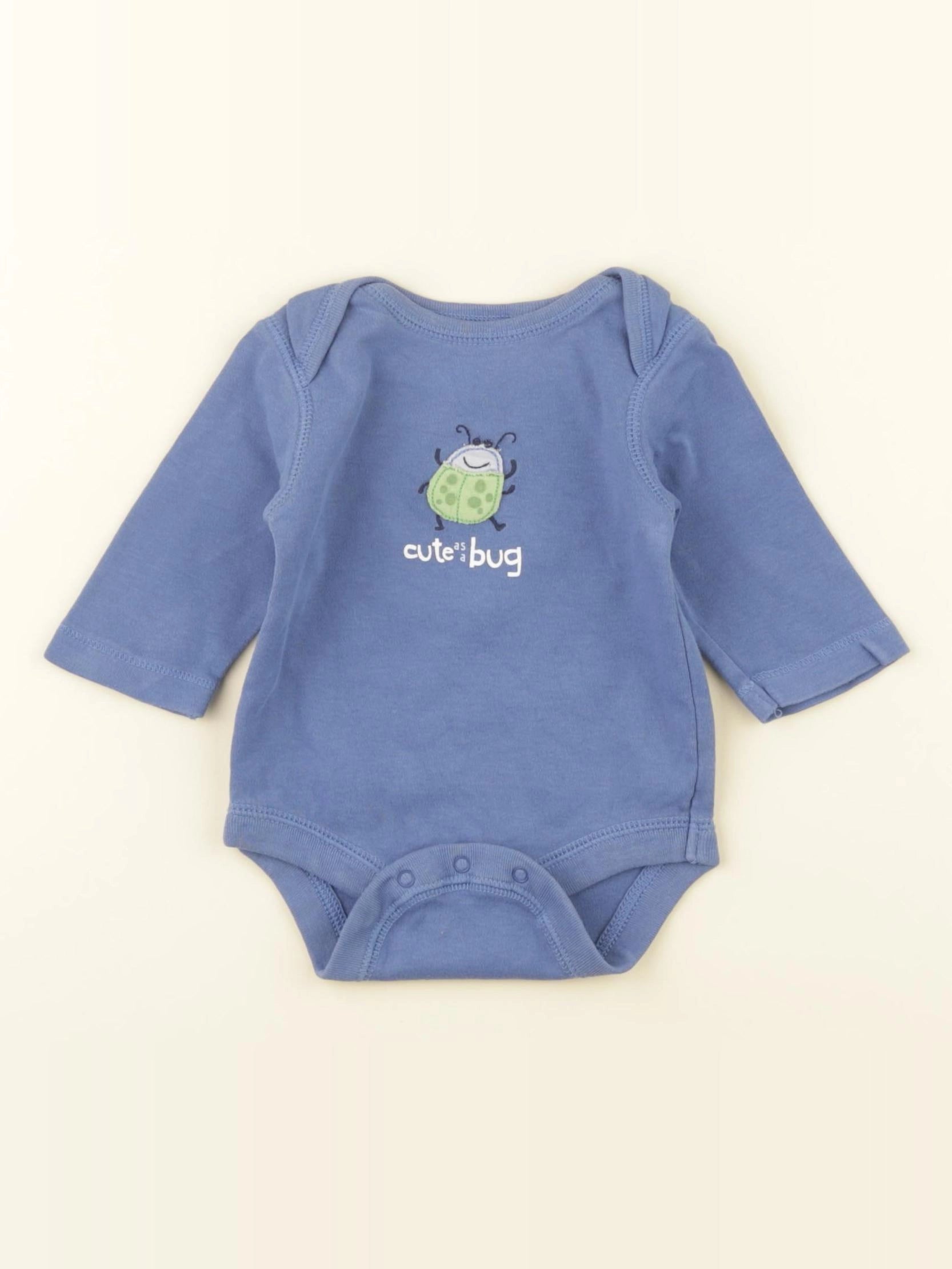 GAP - body bleu - 0/3 mois