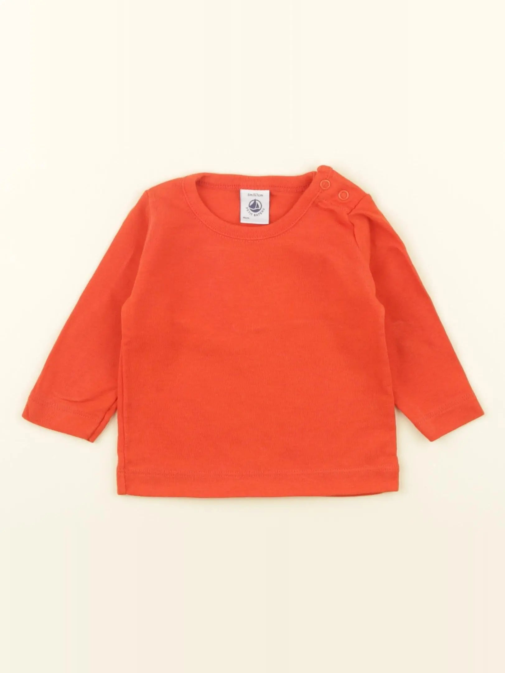 Petit Bateau - tee-shirt rouge - 6 mois
