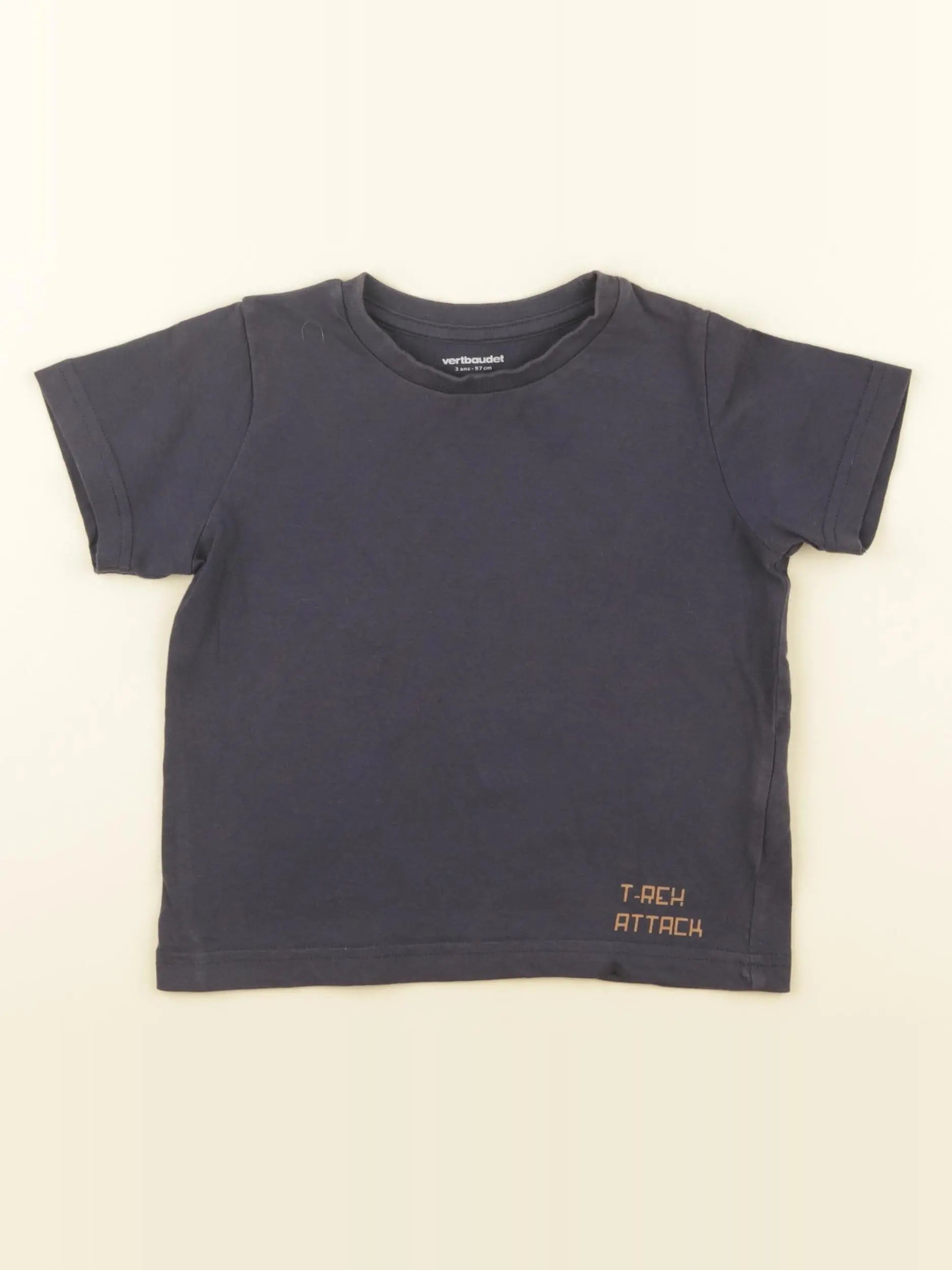 Vertbaudet - tee-shirt bleu - 3 ans