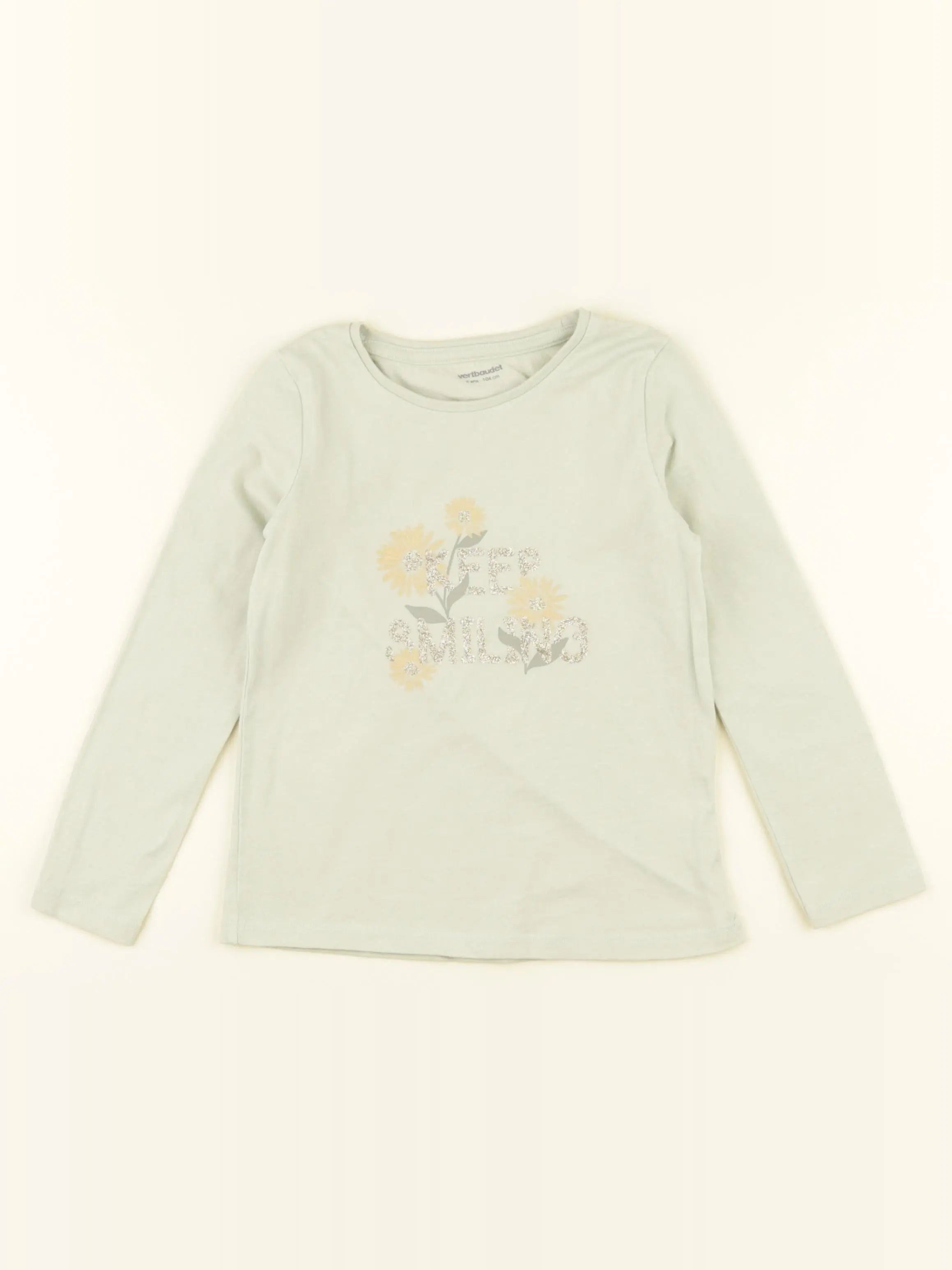 Vertbaudet - tee-shirt vert - 4 ans