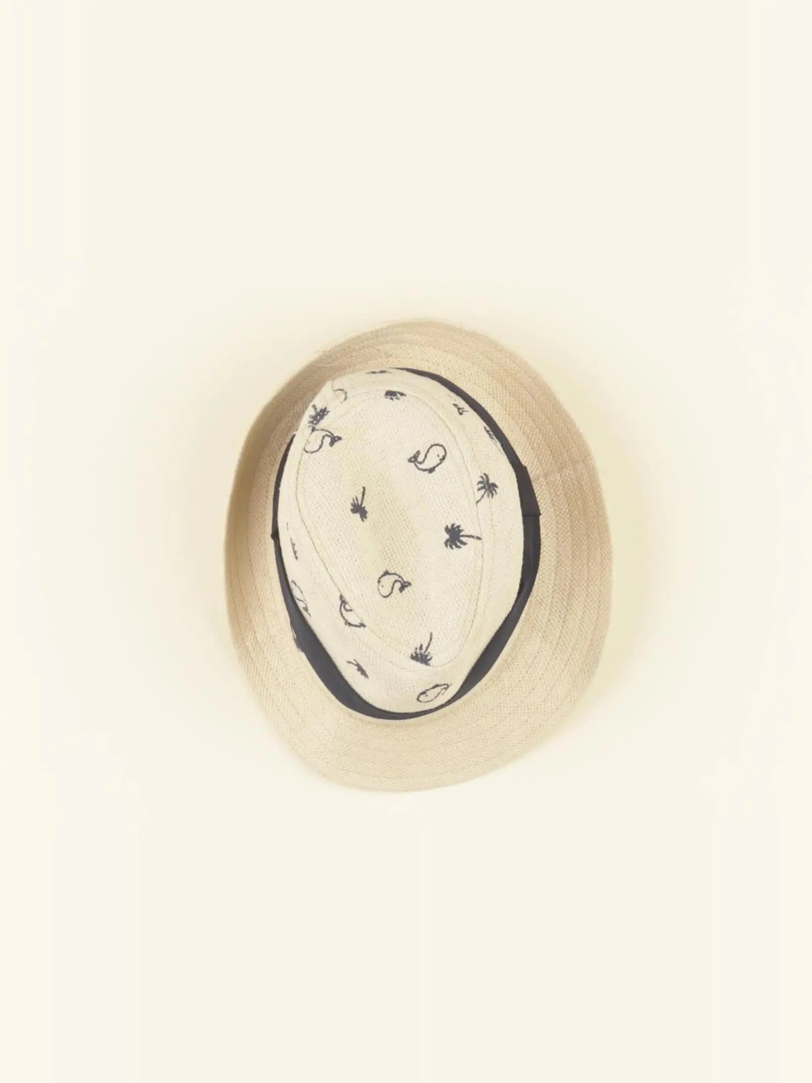 Vertbaudet - chapeau beige, bleu - 3/6 mois