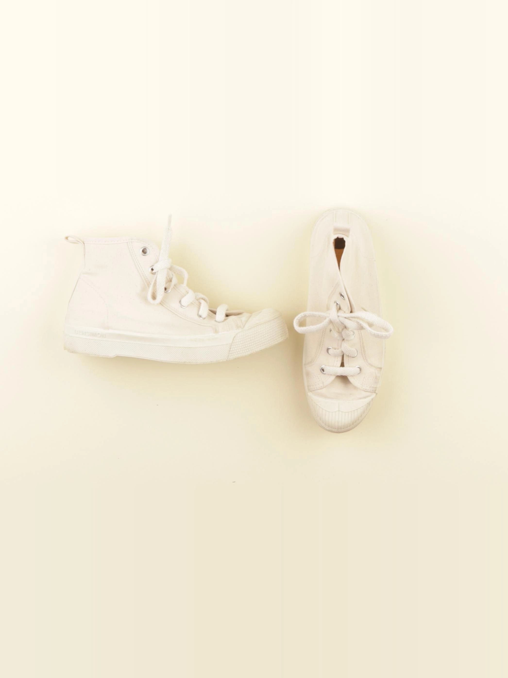 Bensimon - tennis à scratch/ lacets beige - pointure 34