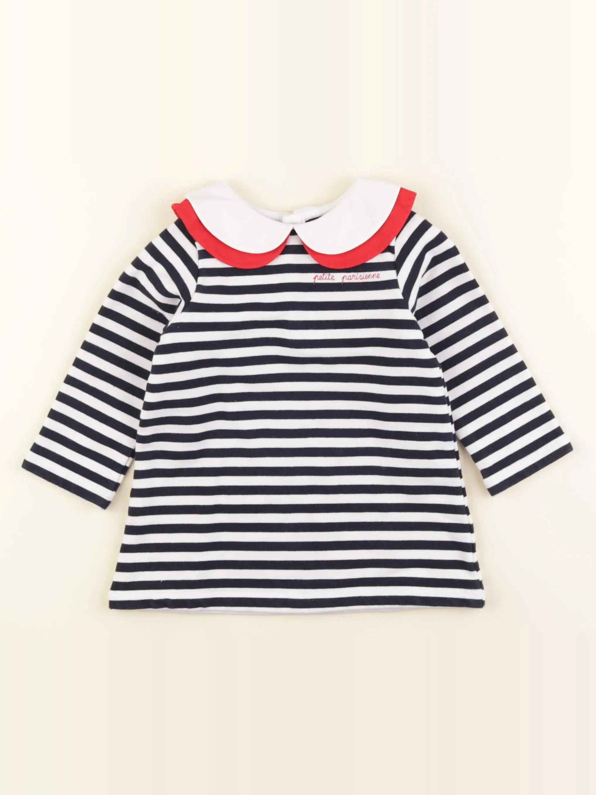 Jacadi - robe blanc, bleu - 24 mois