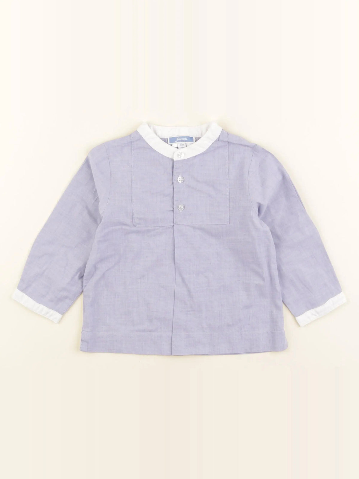 Jacadi - chemise blanc, bleu - 12 mois