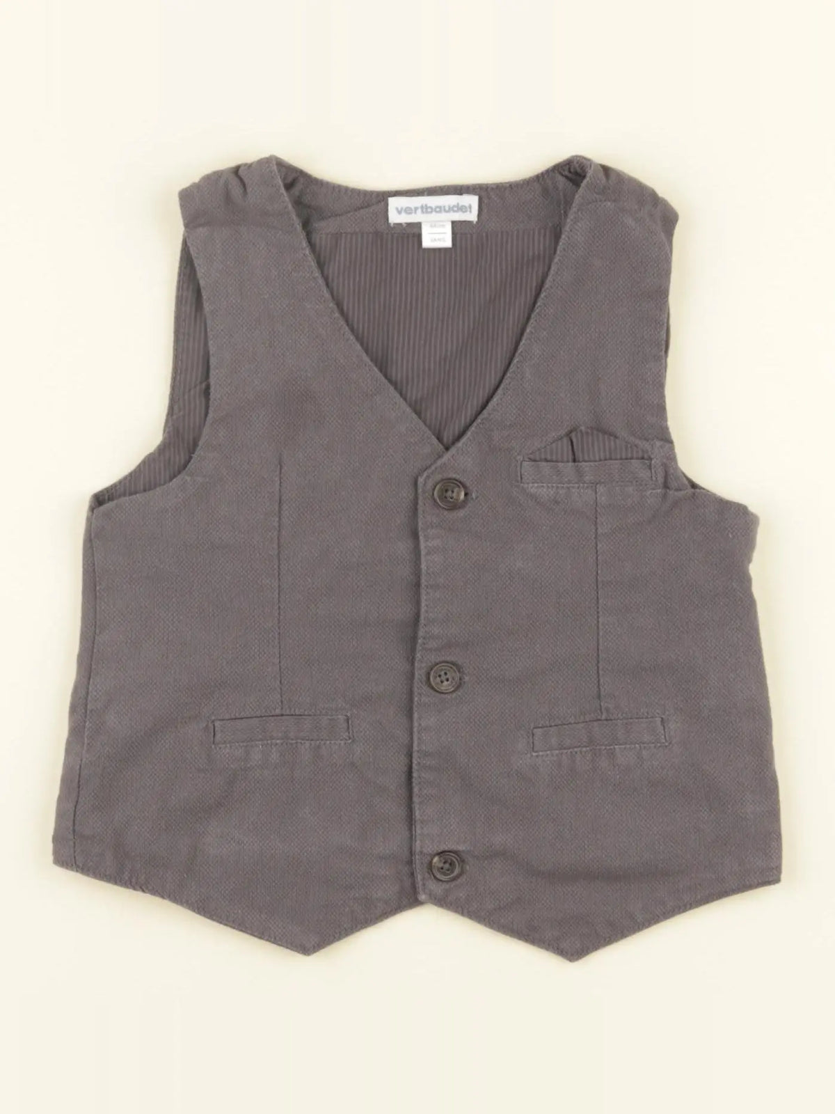 Vertbaudet - gilet gris - 3 ans
