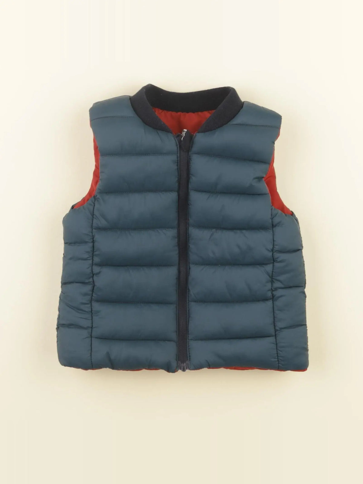 Jacadi - doudoune rouge, bleu - 6 mois