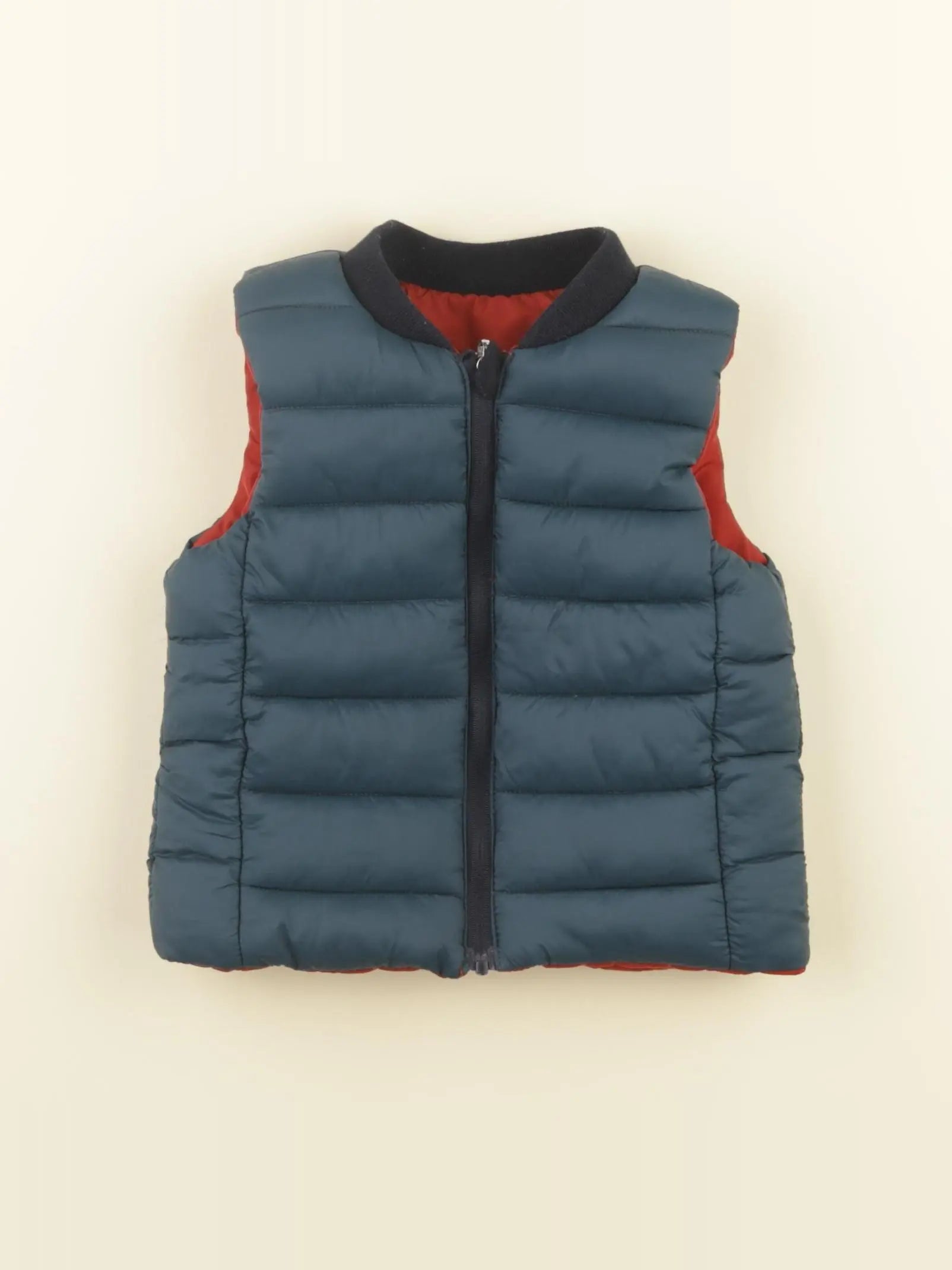 Jacadi - doudoune rouge, bleu - 6 mois