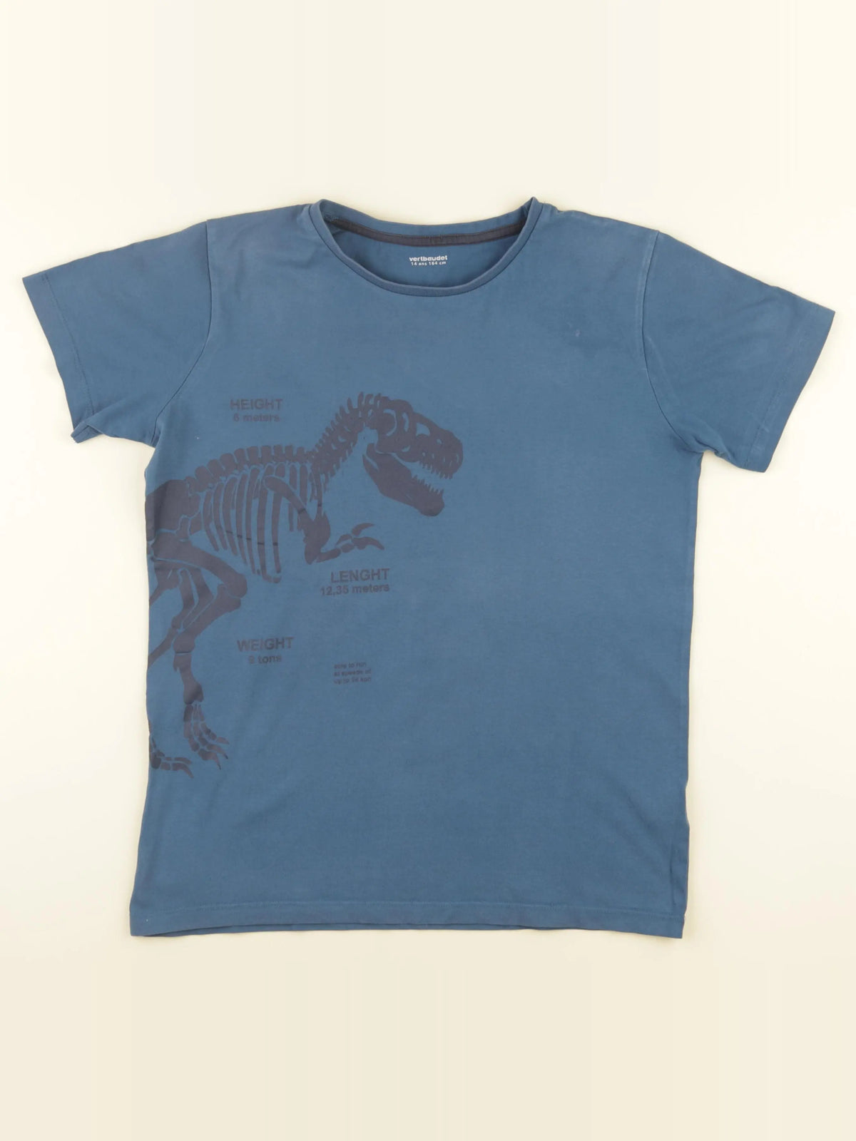 Vertbaudet - tee-shirt bleu - 14 ans