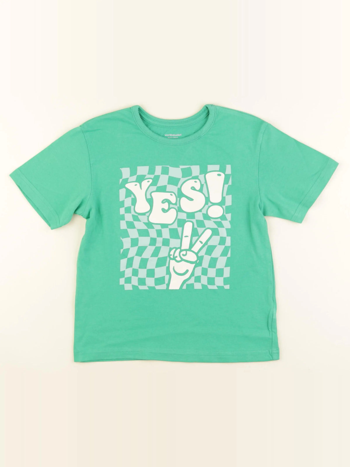 Vertbaudet - tee-shirt vert - 8 ans