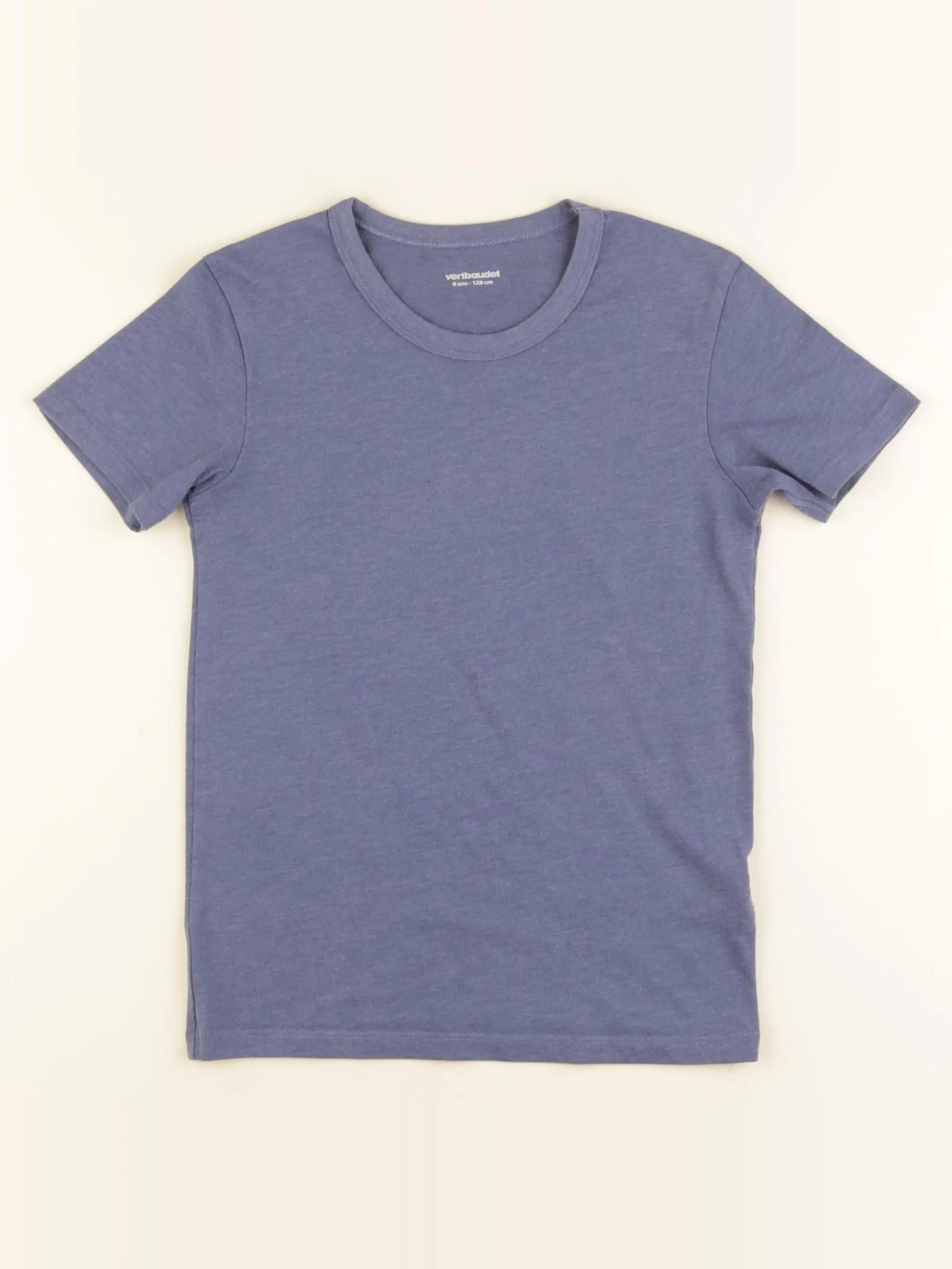 Vertbaudet - tee-shirt bleu - 8 ans