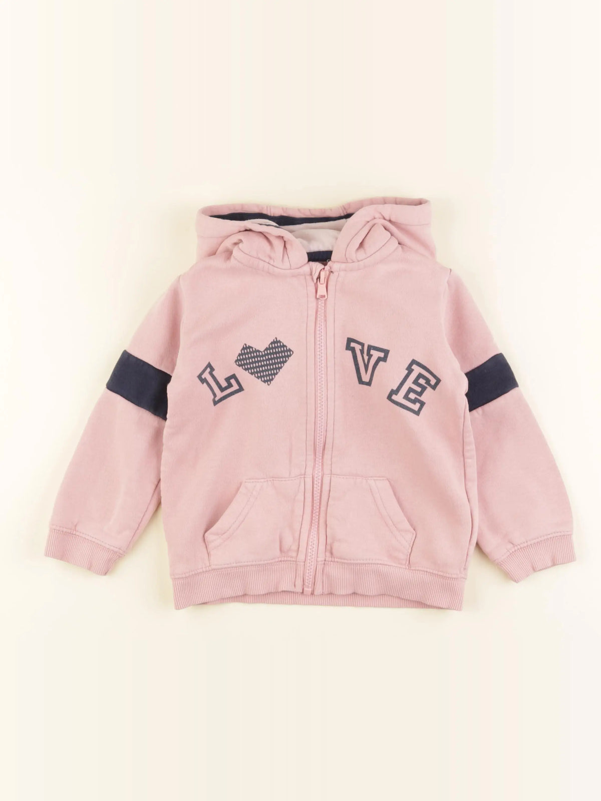 Vertbaudet - sweat rose - 4 ans