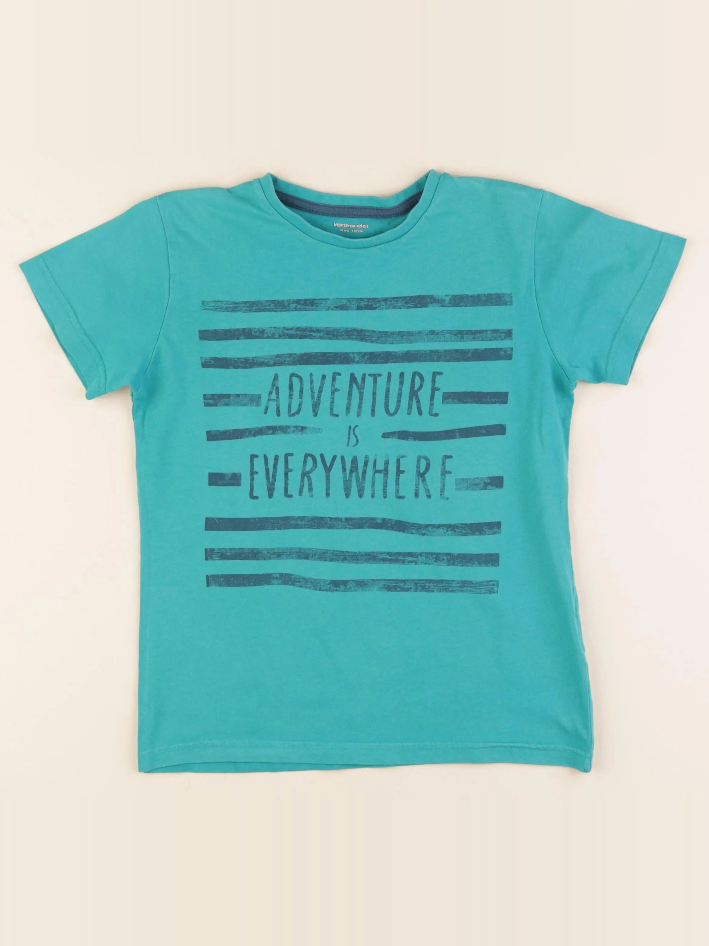 Vertbaudet - tee-shirt bleu - 10 ans