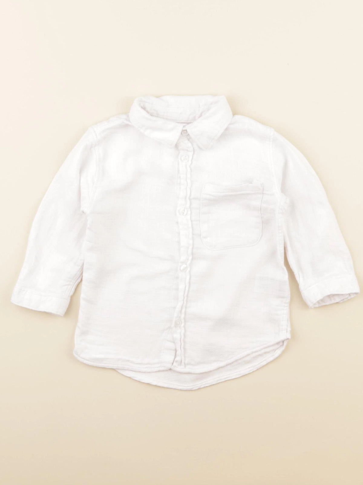Zara - chemise blanc - 12/18 mois