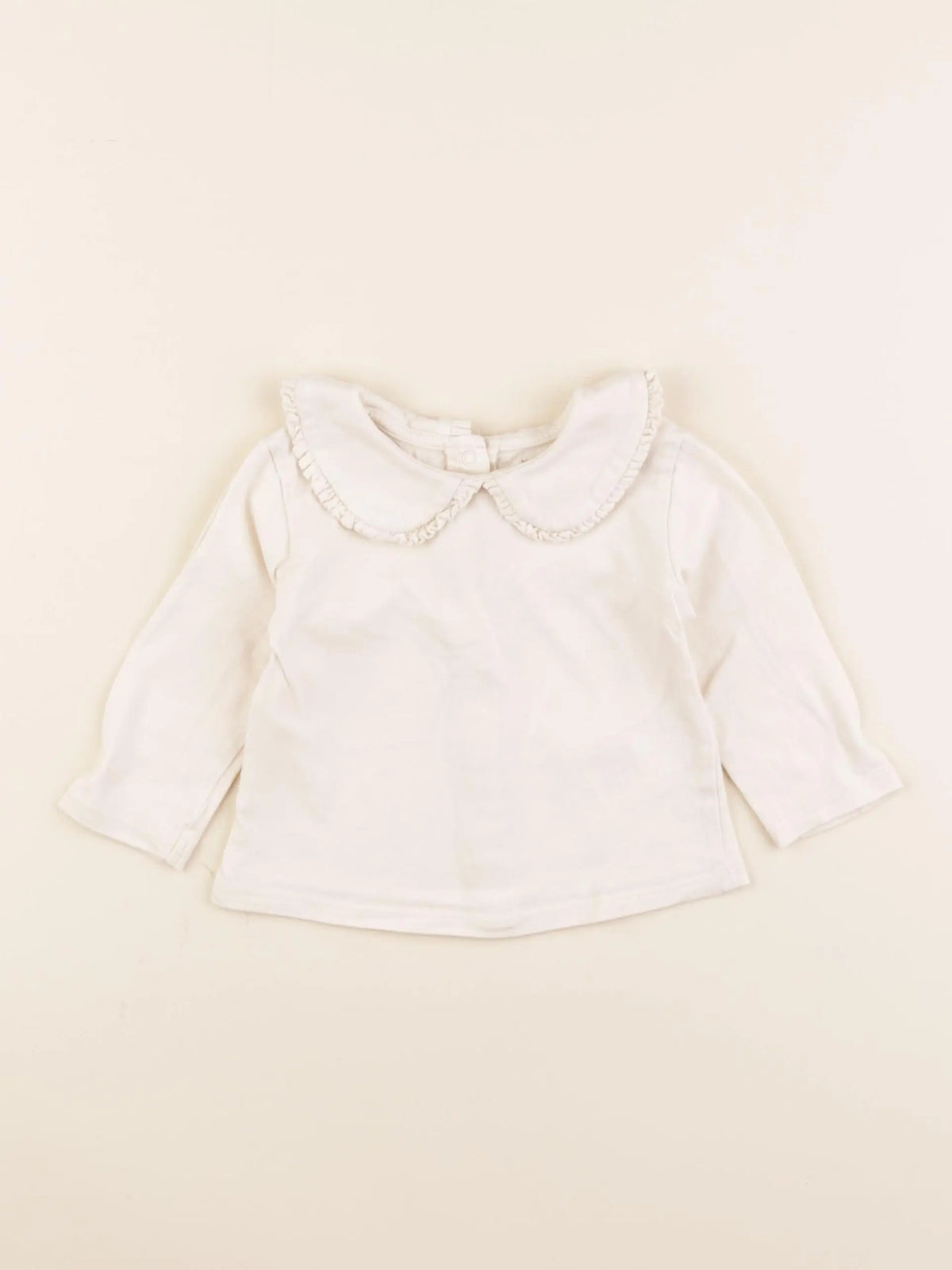 Vertbaudet - tee-shirt beige - 9 mois