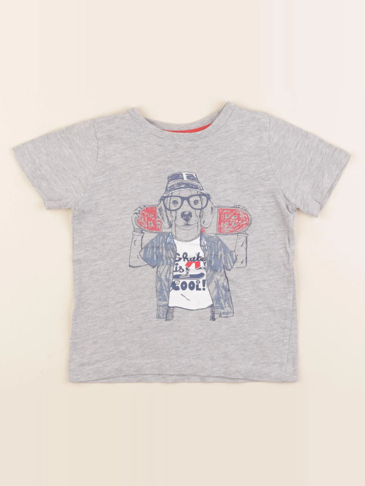 Vertbaudet - tee-shirt gris - 3 ans