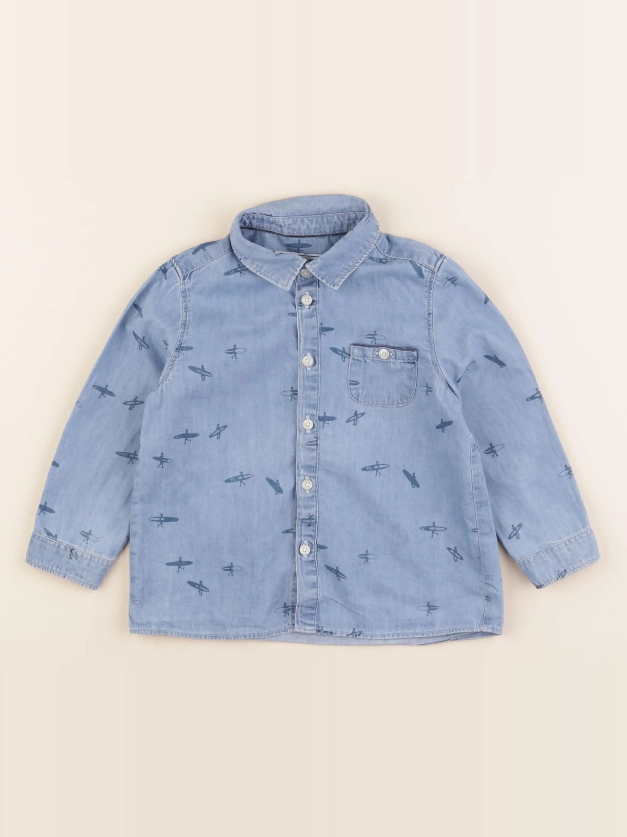 Tartine & Chocolat - chemise bleu - 2 ans