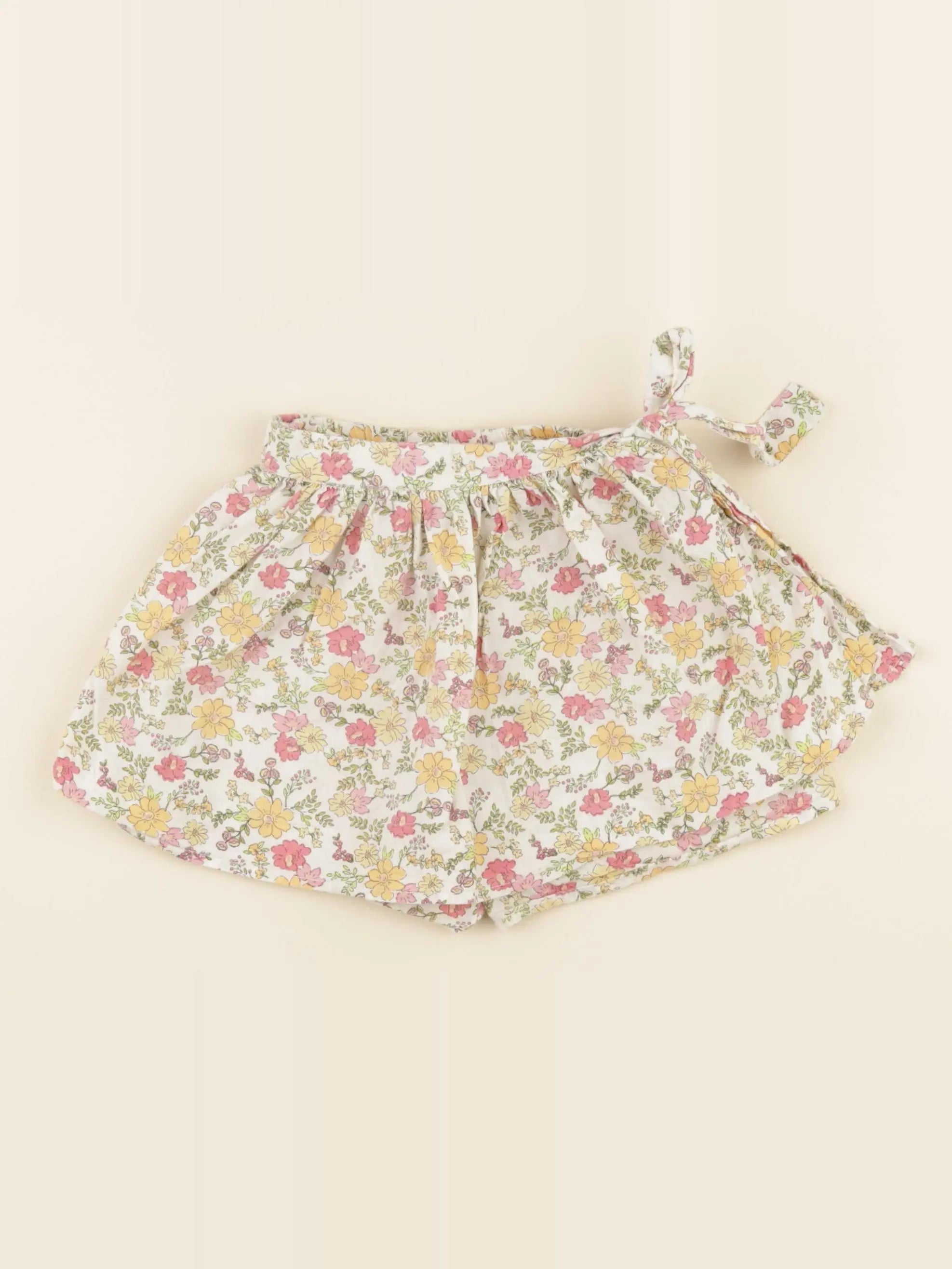 Vertbaudet - jupe short beige - 3 ans