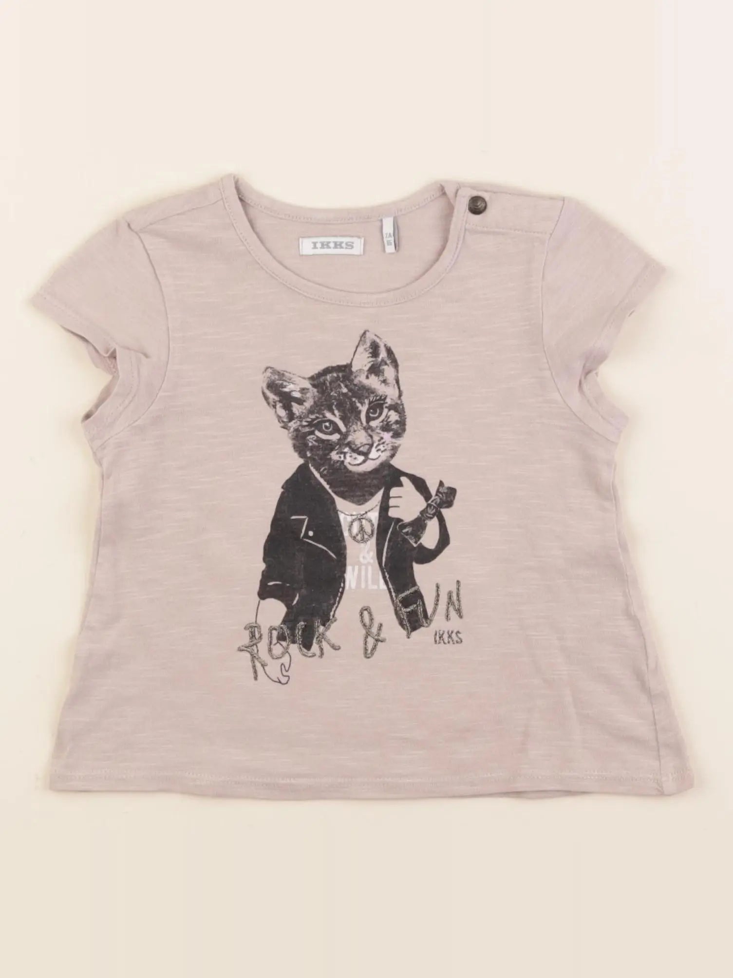 IKKS - tee-shirt beige - 2 ans