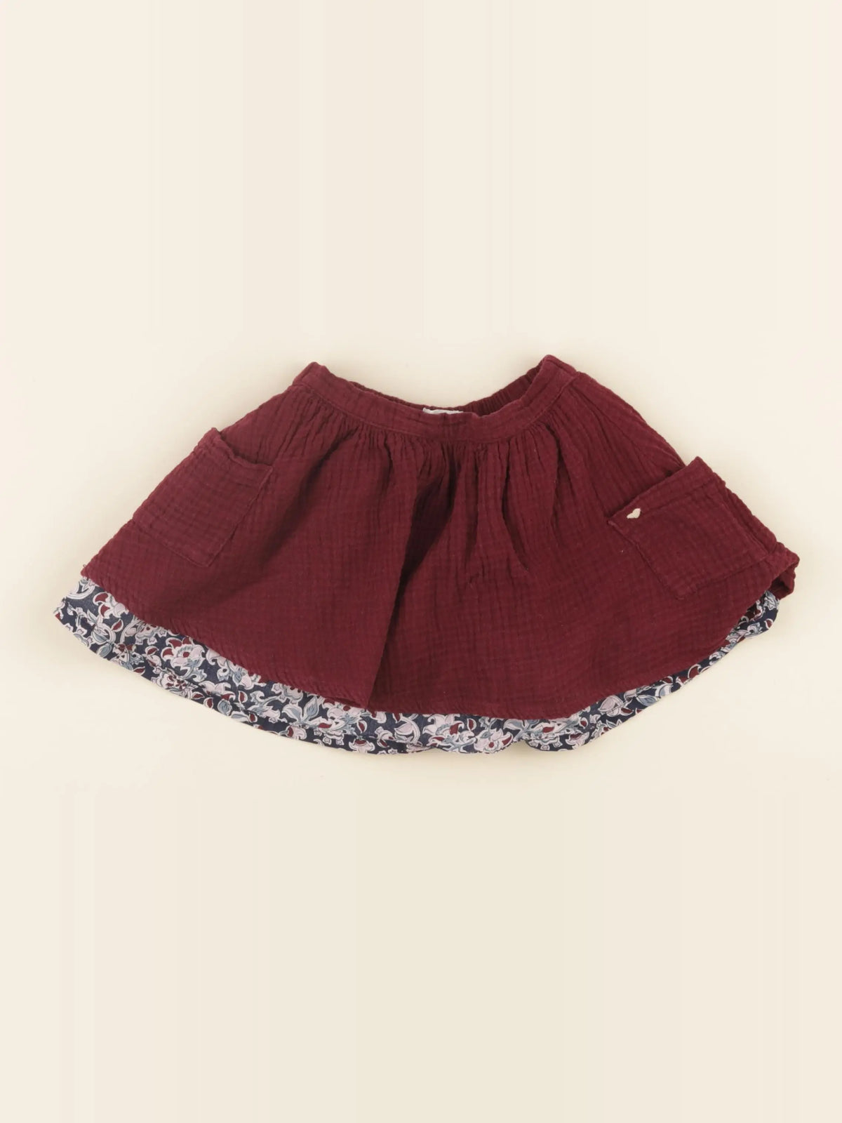 Vertbaudet - jupe rouge - 4 ans