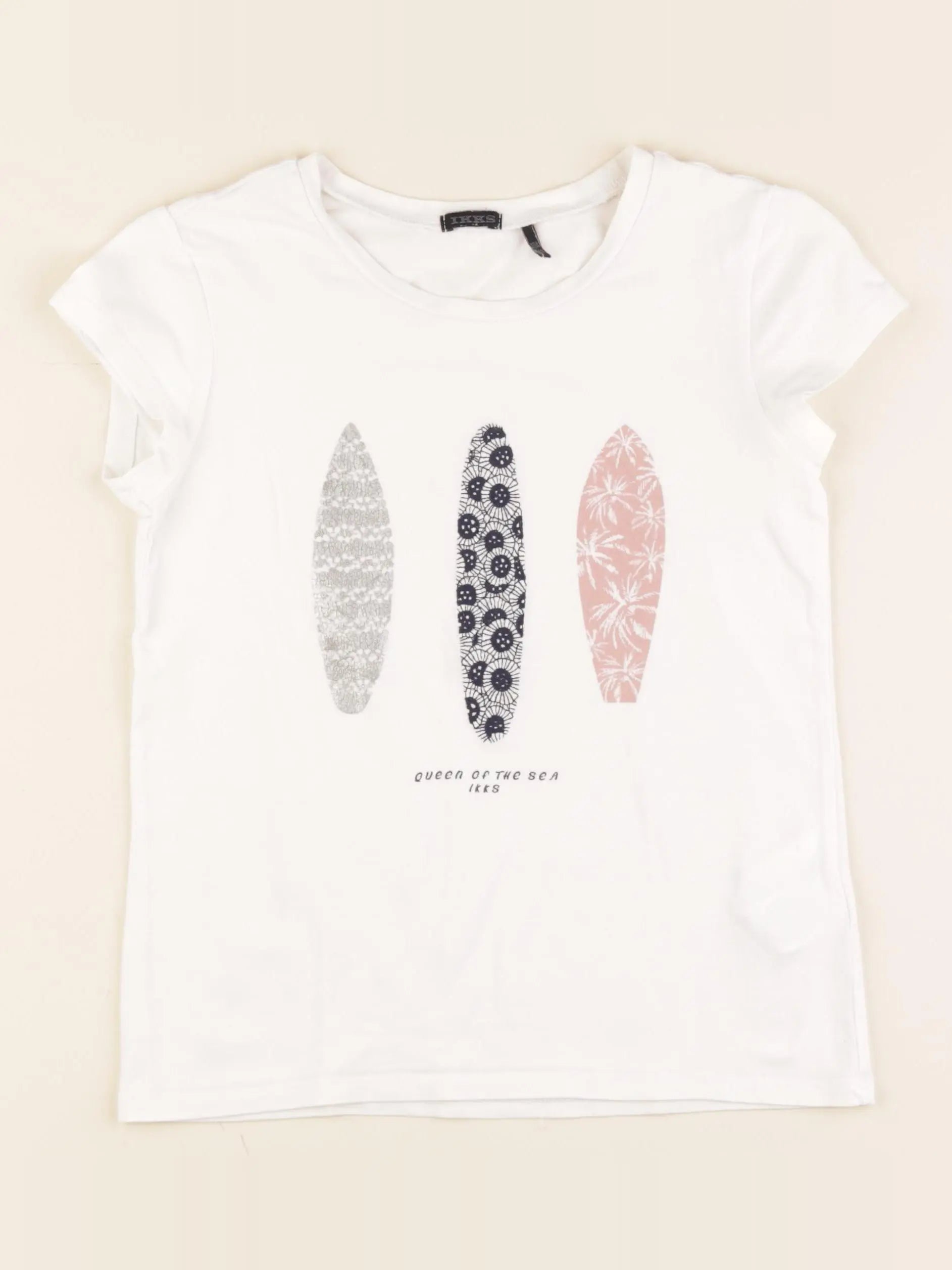 IKKS - tee-shirt blanc - 10 ans
