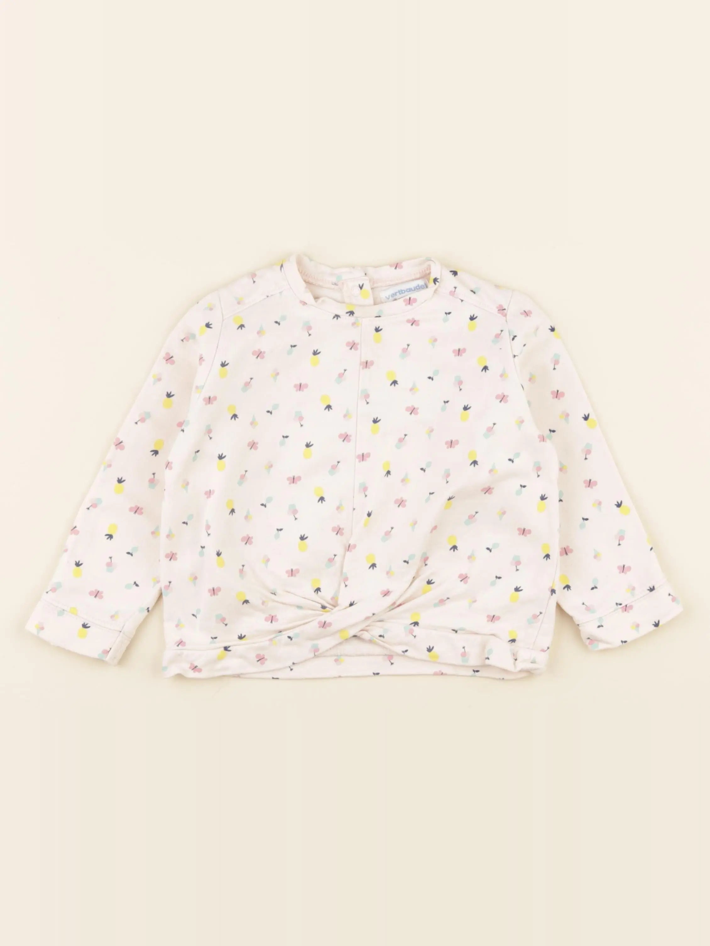 Vertbaudet - sweat rose - 24 mois