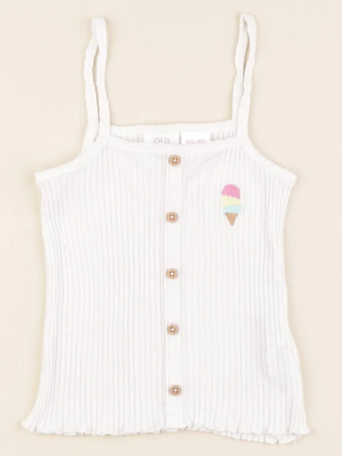 Zara - débardeur blanc - 12/18 mois