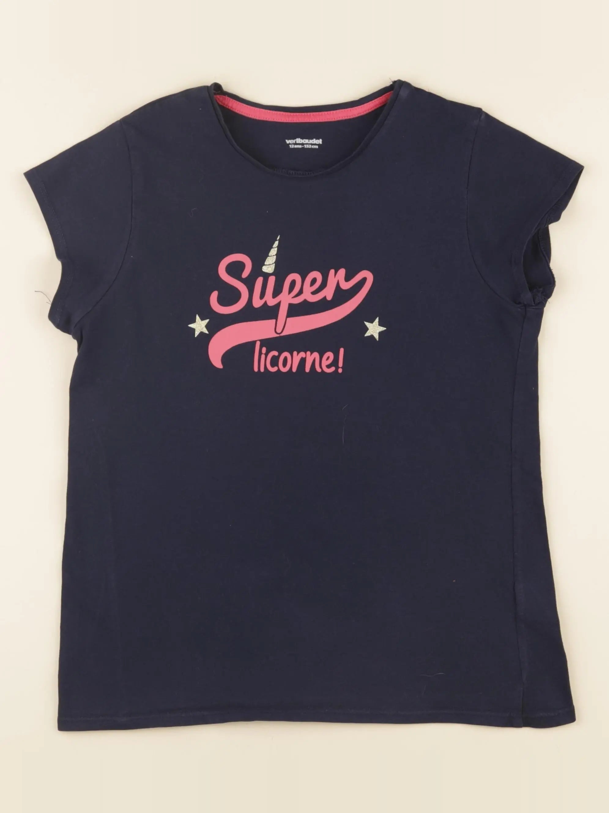 Vertbaudet - tee-shirt bleu - 12 ans