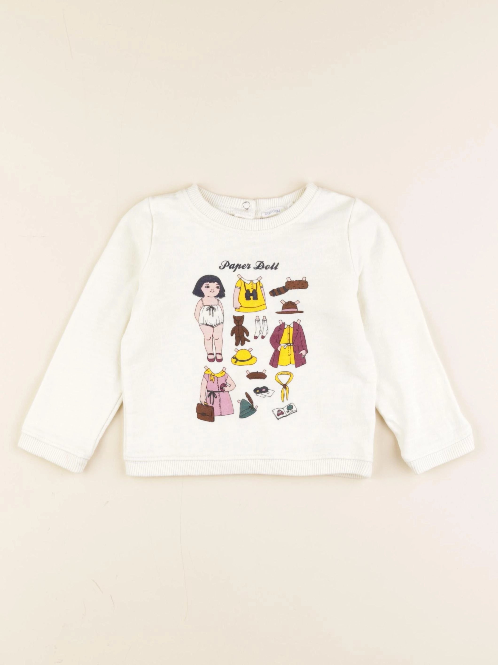 Boutchou - sweat blanc - 18 mois