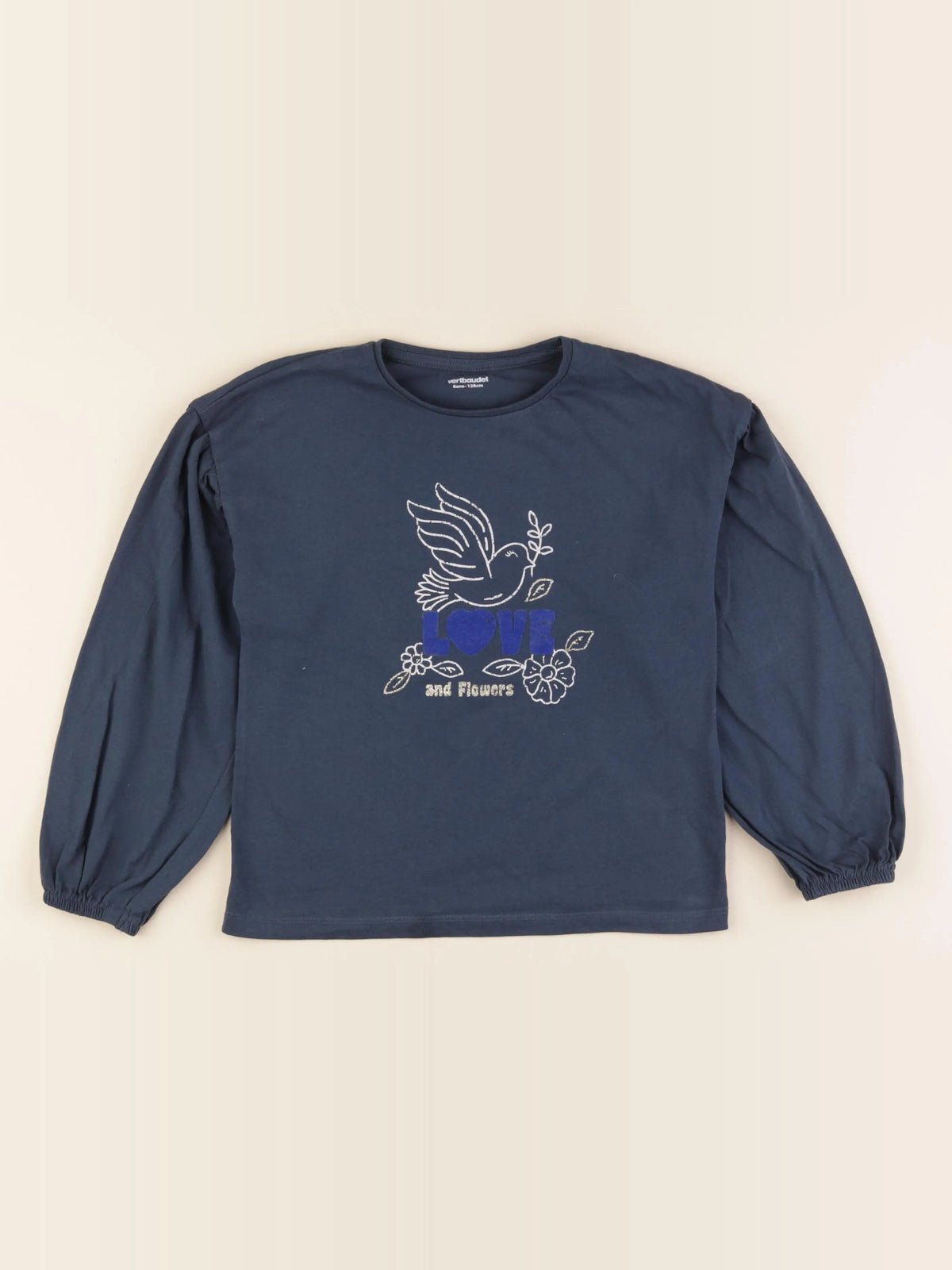 Vertbaudet - tee-shirt bleu - 8 ans