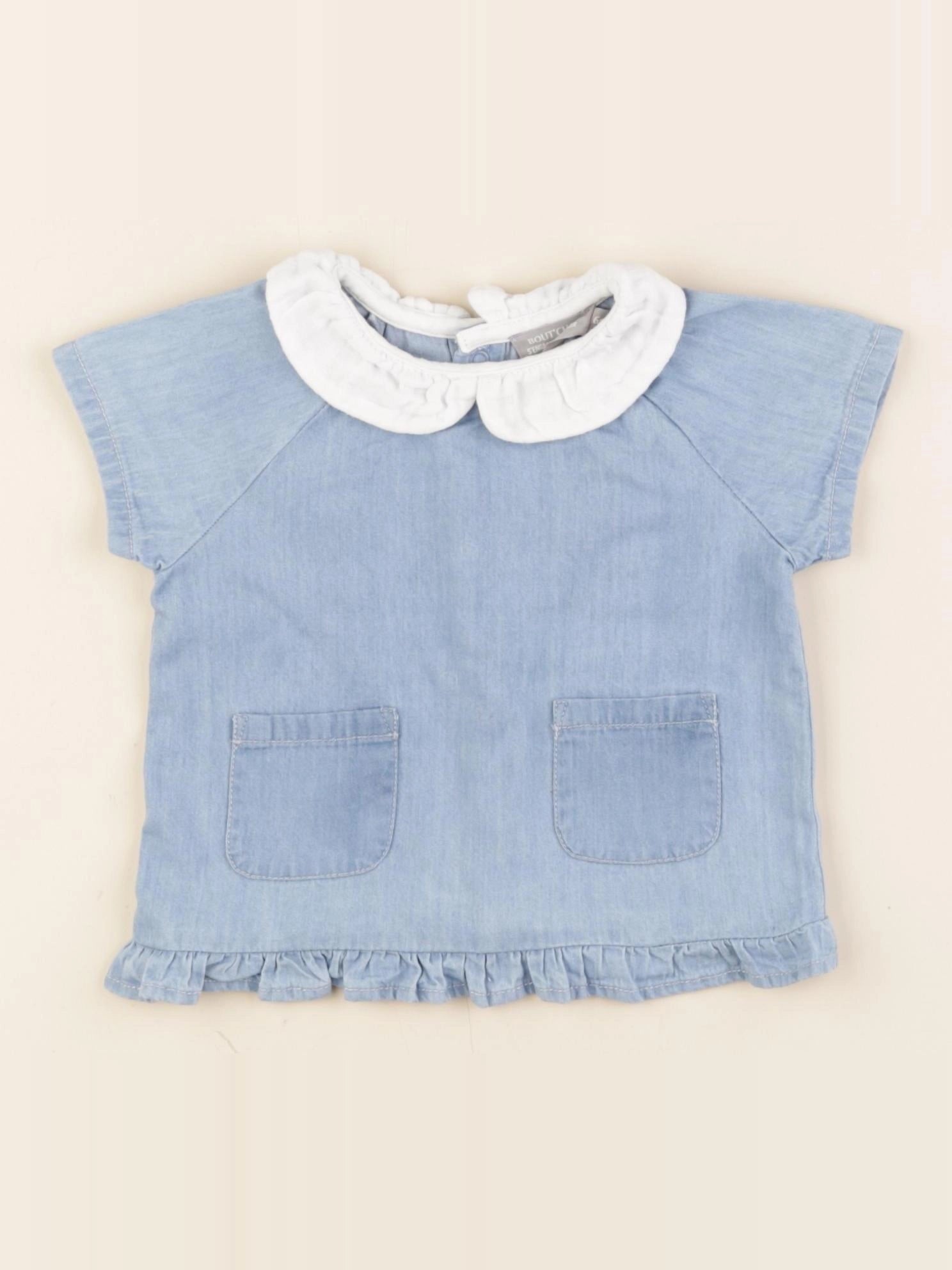 Boutchou - blouse bleu - 6 mois